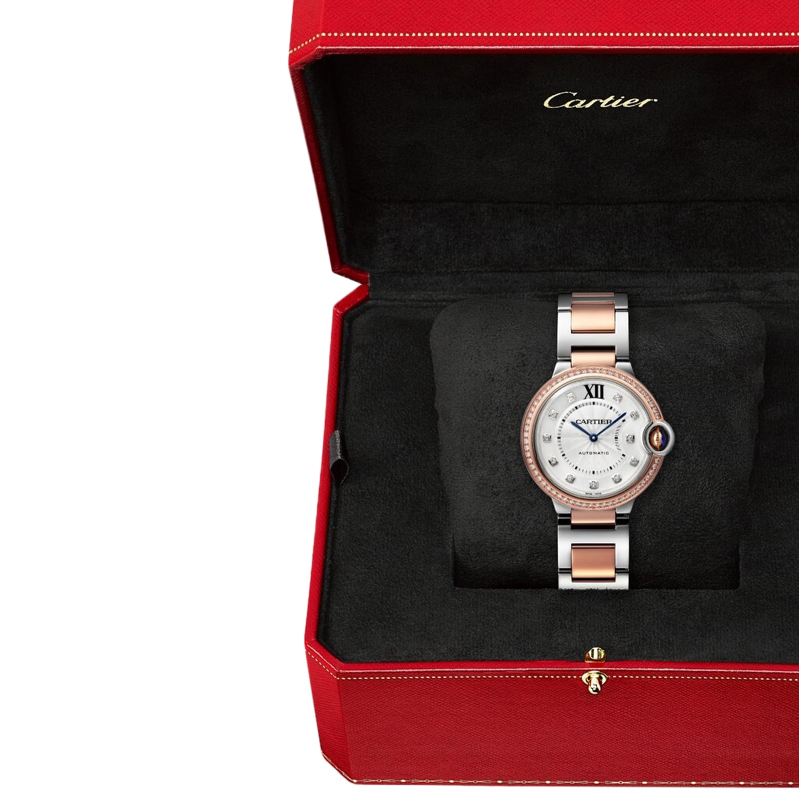 Cartier Ballon Bleu 36mm Automatic - Steel & Rose Gold Silver Dial Replica - Image 4