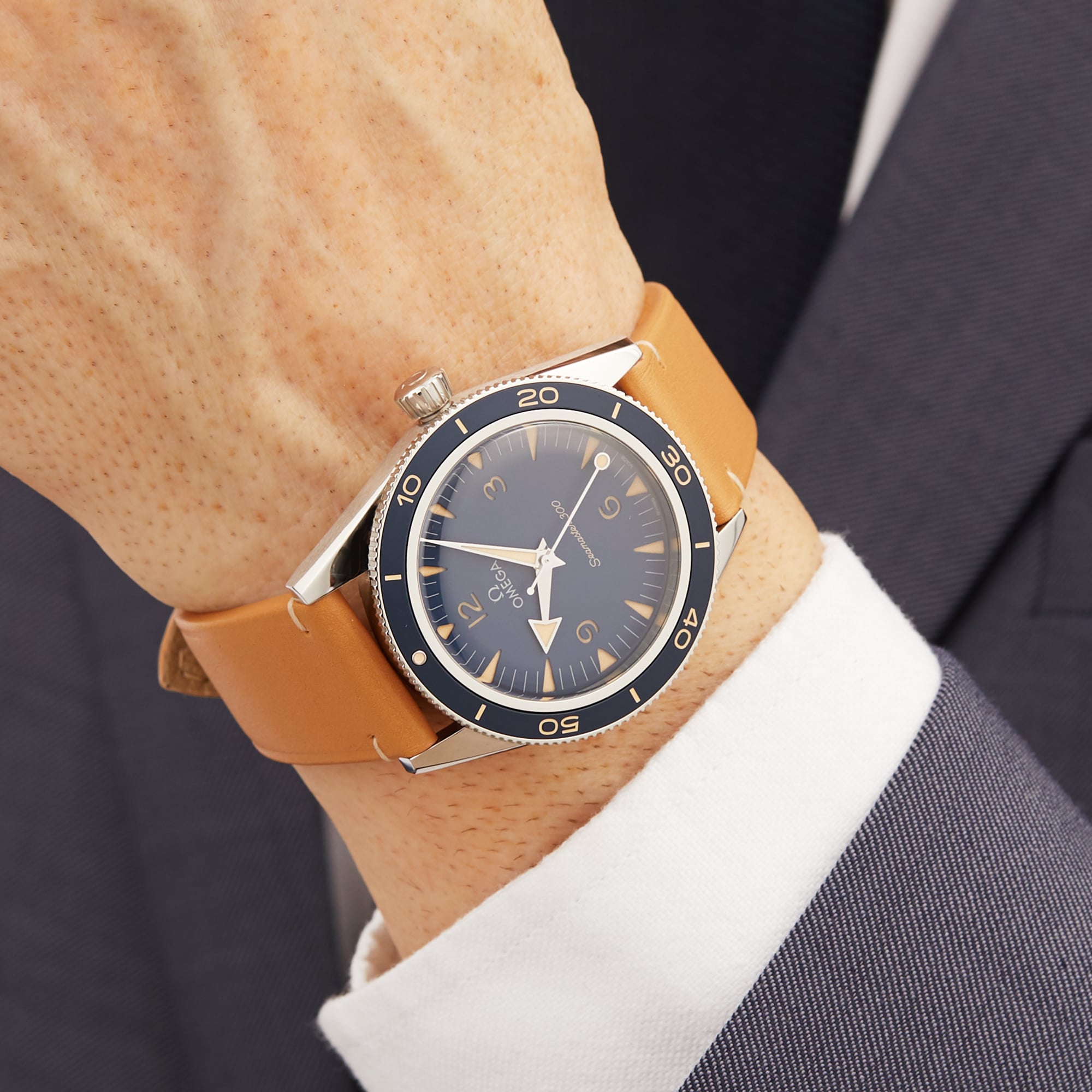 Omega Seamaster 300 Automatic Blue Dial 41mm Stainless Steel Watch - Image 3
