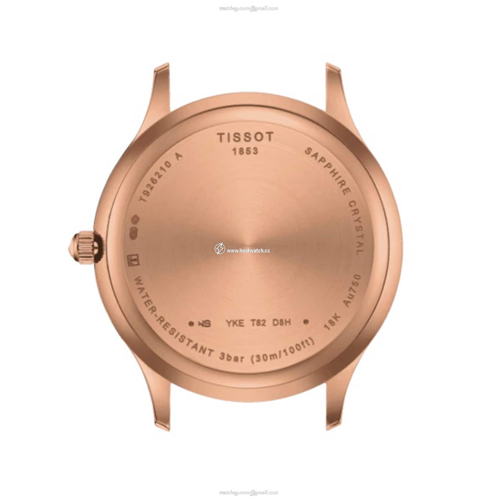 Tissot T-Gold 32mm 18ct Rose Gold Quartz Watch - Brown Dial | For Her - Image 2