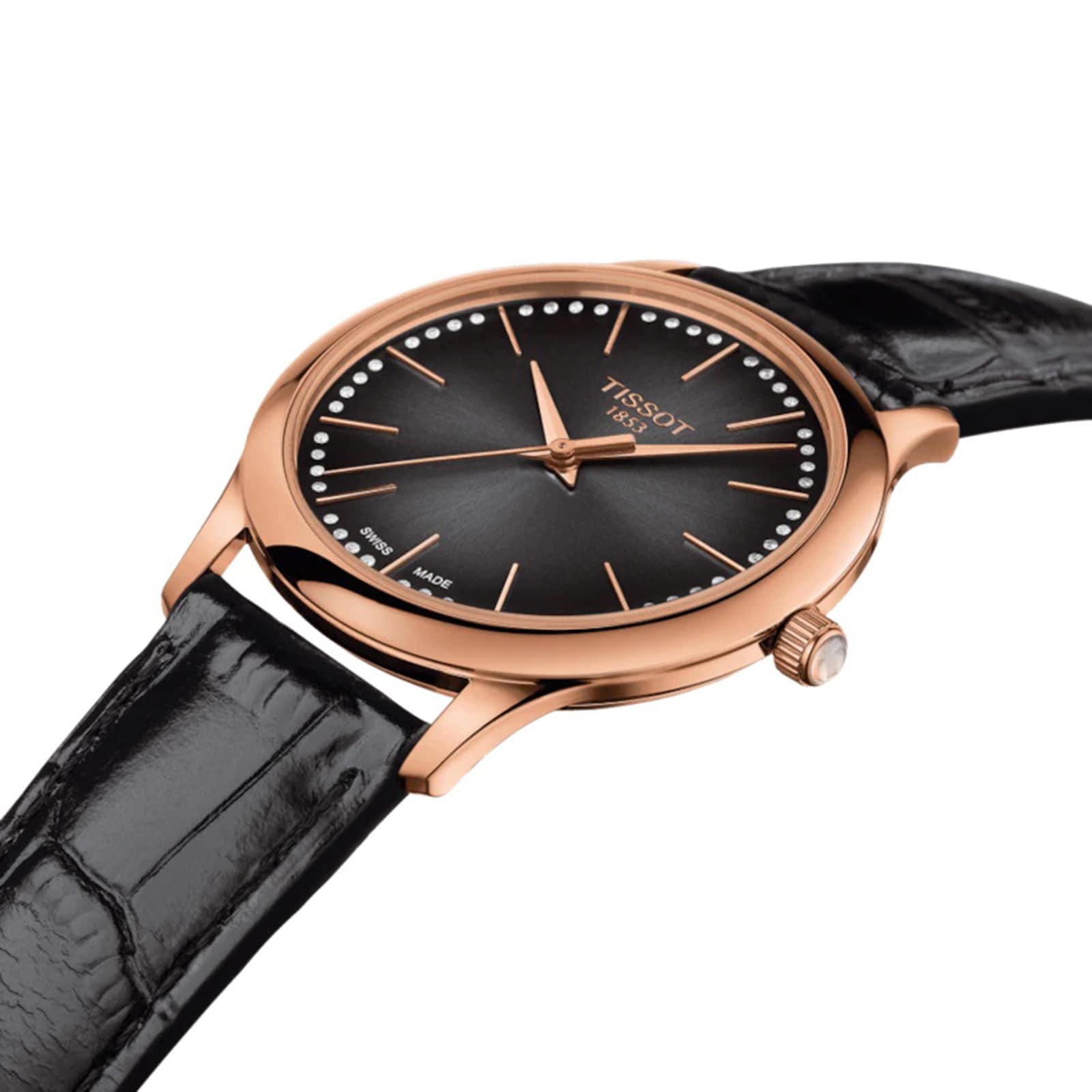 Tissot T-Gold 32mm 18ct Rose Gold Quartz Watch - Brown Dial | For Her - Image 3