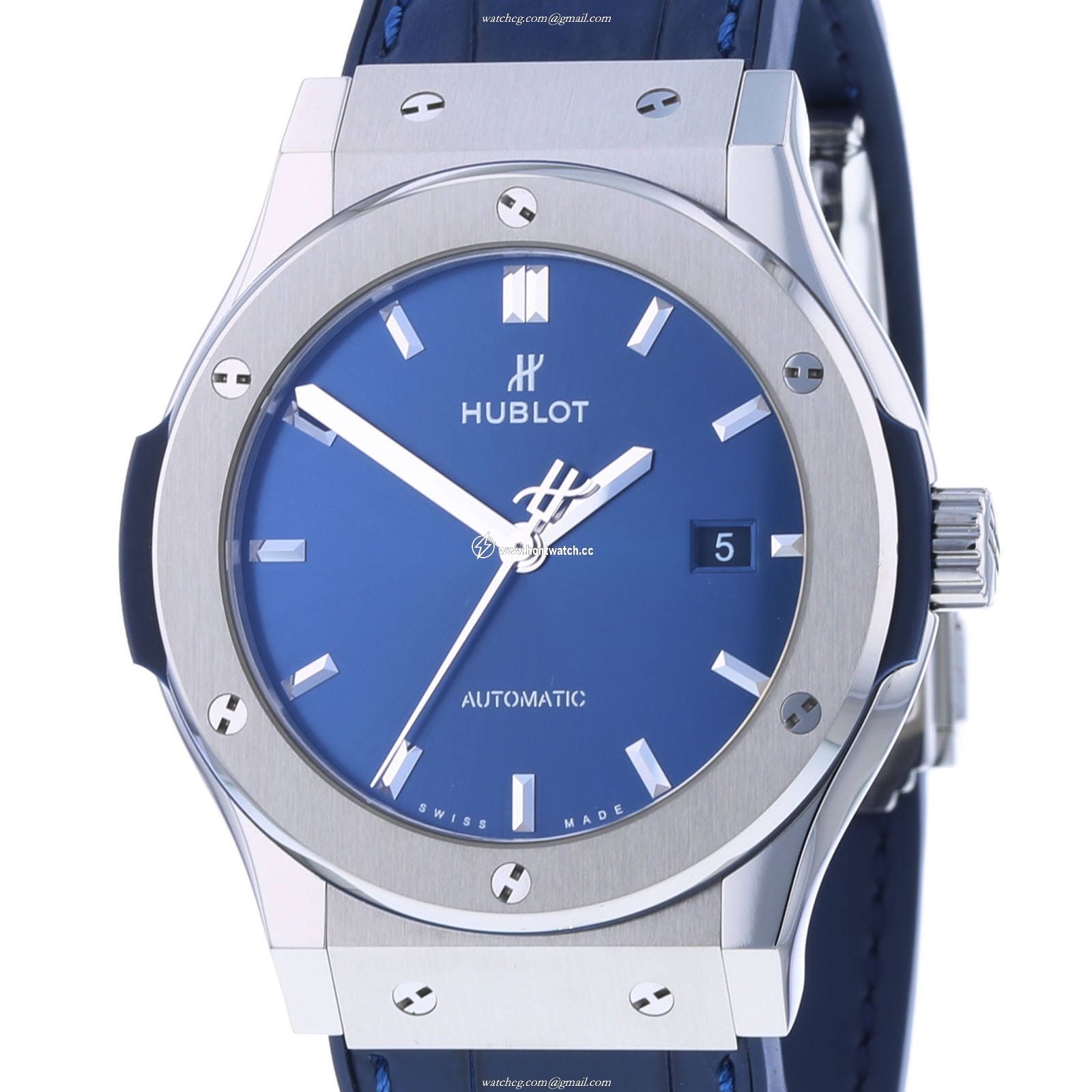 Hublot Classic Fusion Titanium Automatic Blue Watch - 42mm - Image 2