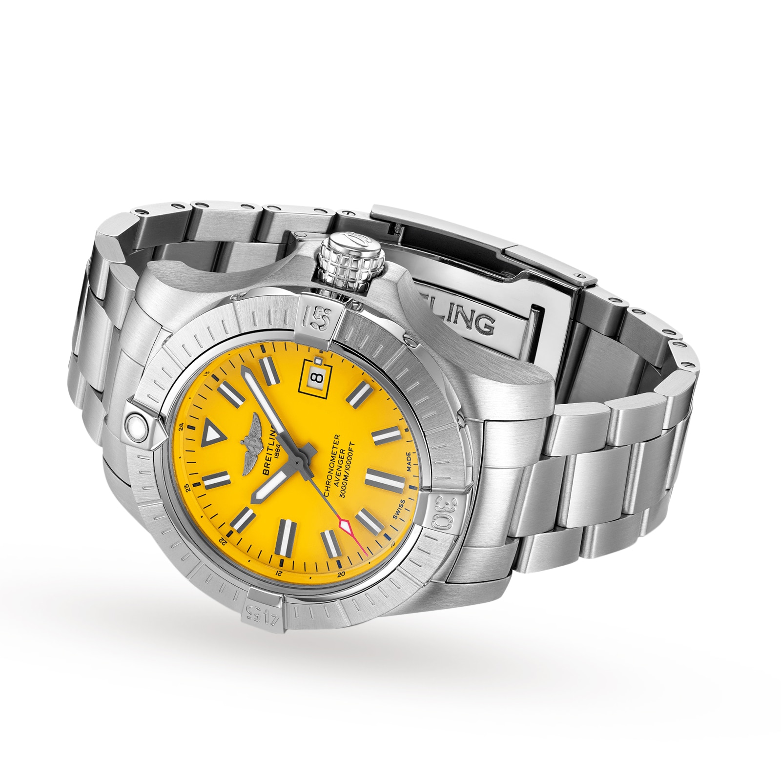 Breitling Avenger Automatic 45mm | Yellow Dial | Stainless Steel Replica - Image 3