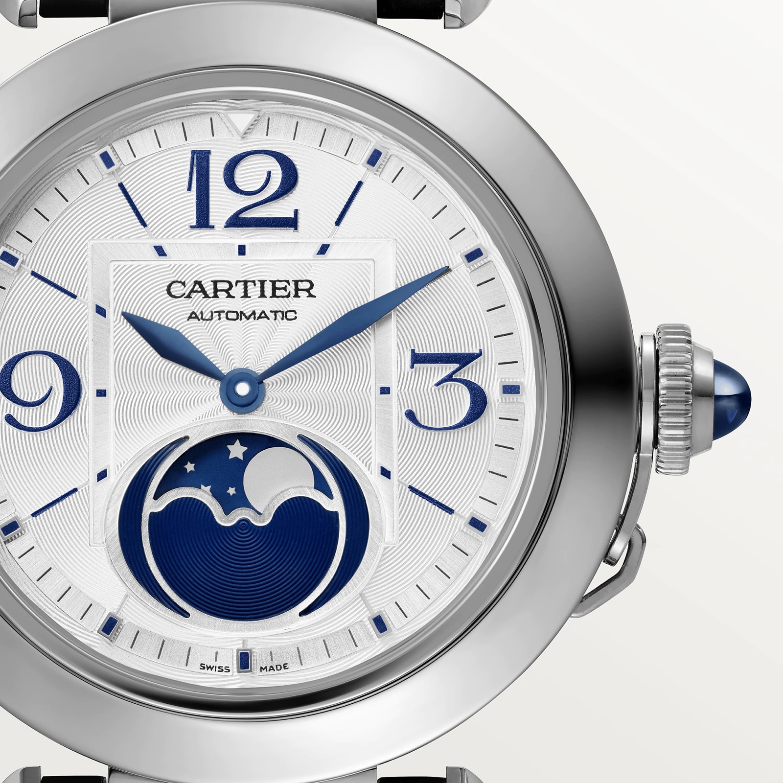 Cartier Pasha de Cartier WSPA0030 - Steel Automatic Silver Dial Watch - Image 3