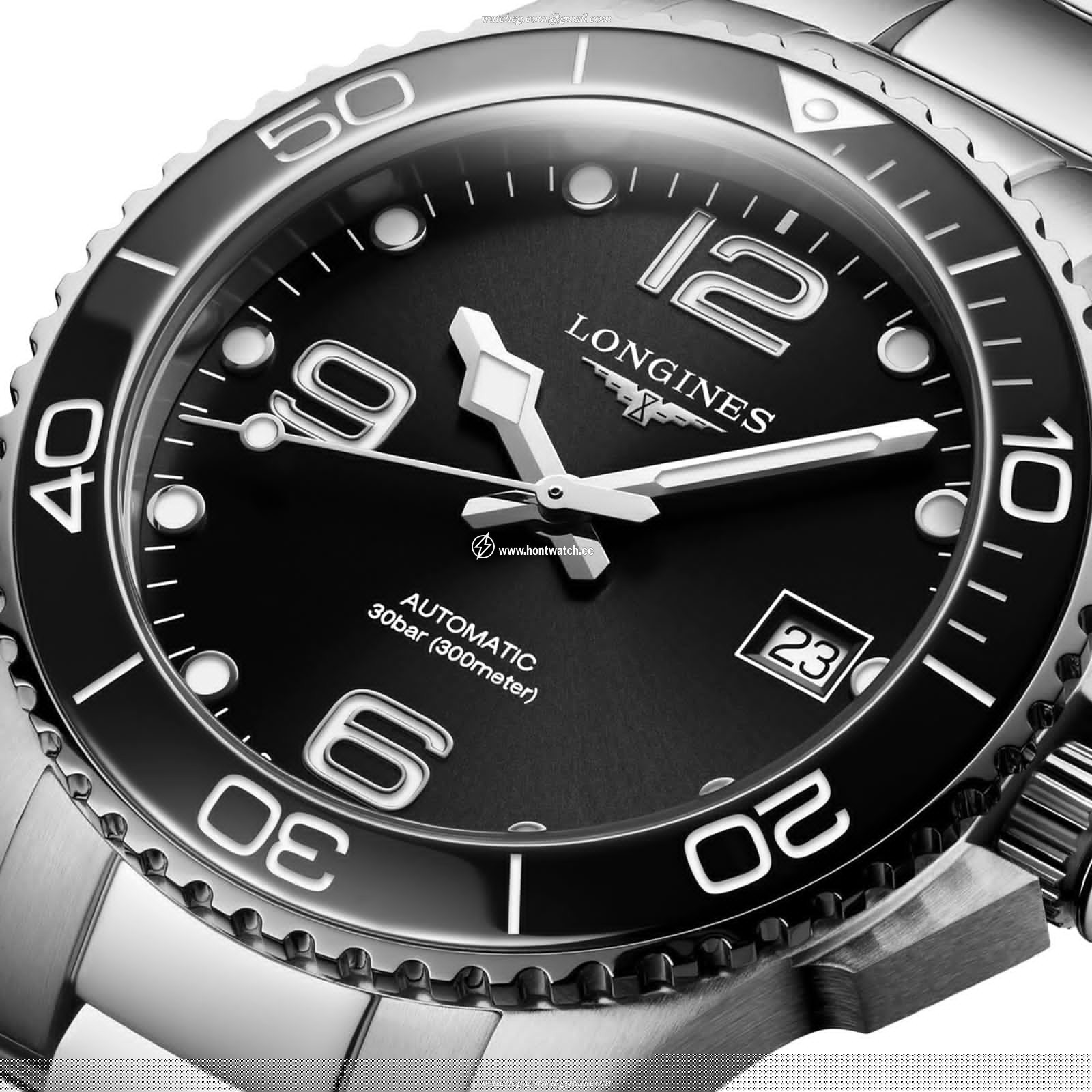 Longines HydroConquest L37804566 Automatic Watch - 39mm Black Dial - Stainless Steel - Image 2