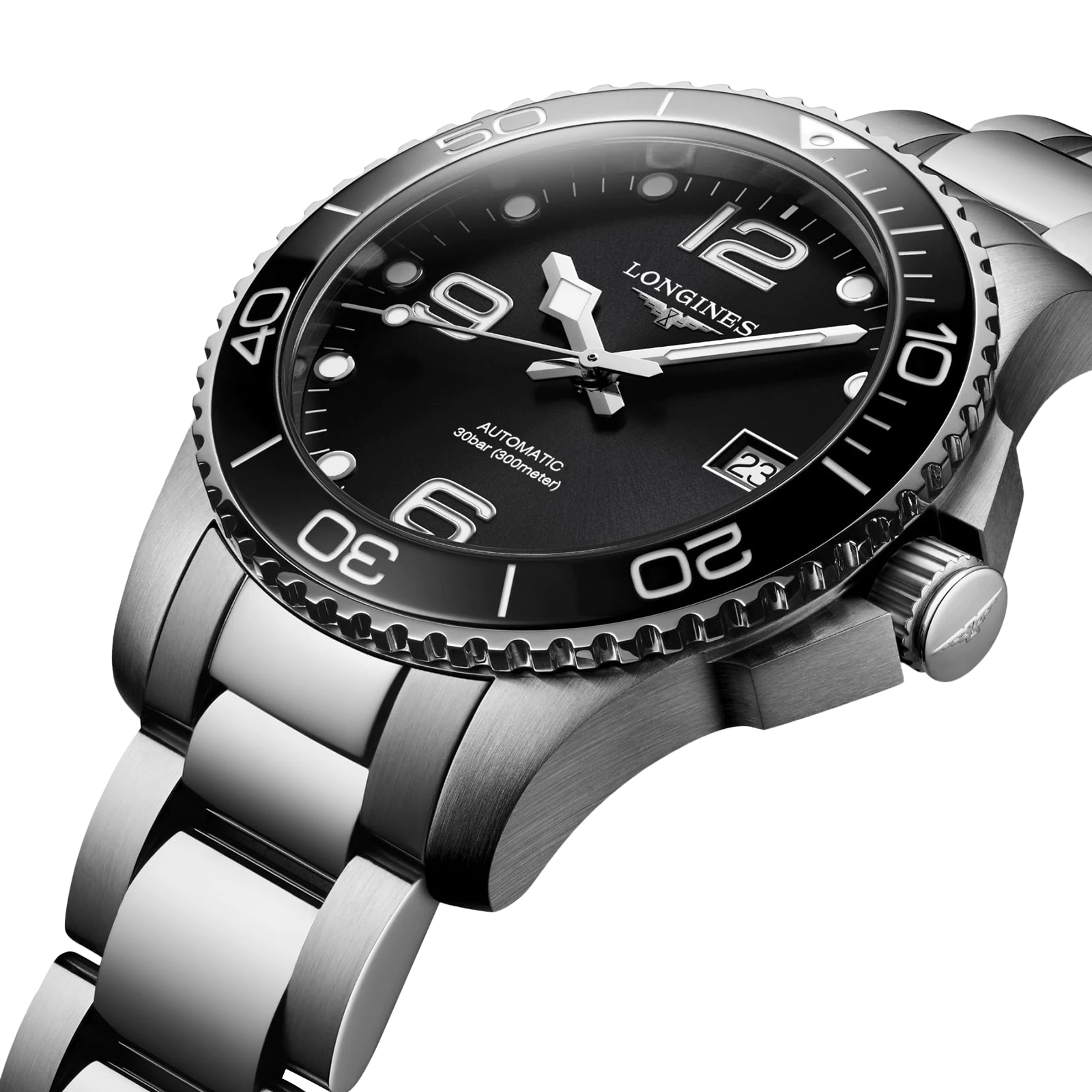 Longines HydroConquest L37804566 Automatic Watch - 39mm Black Dial - Stainless Steel - Image 3