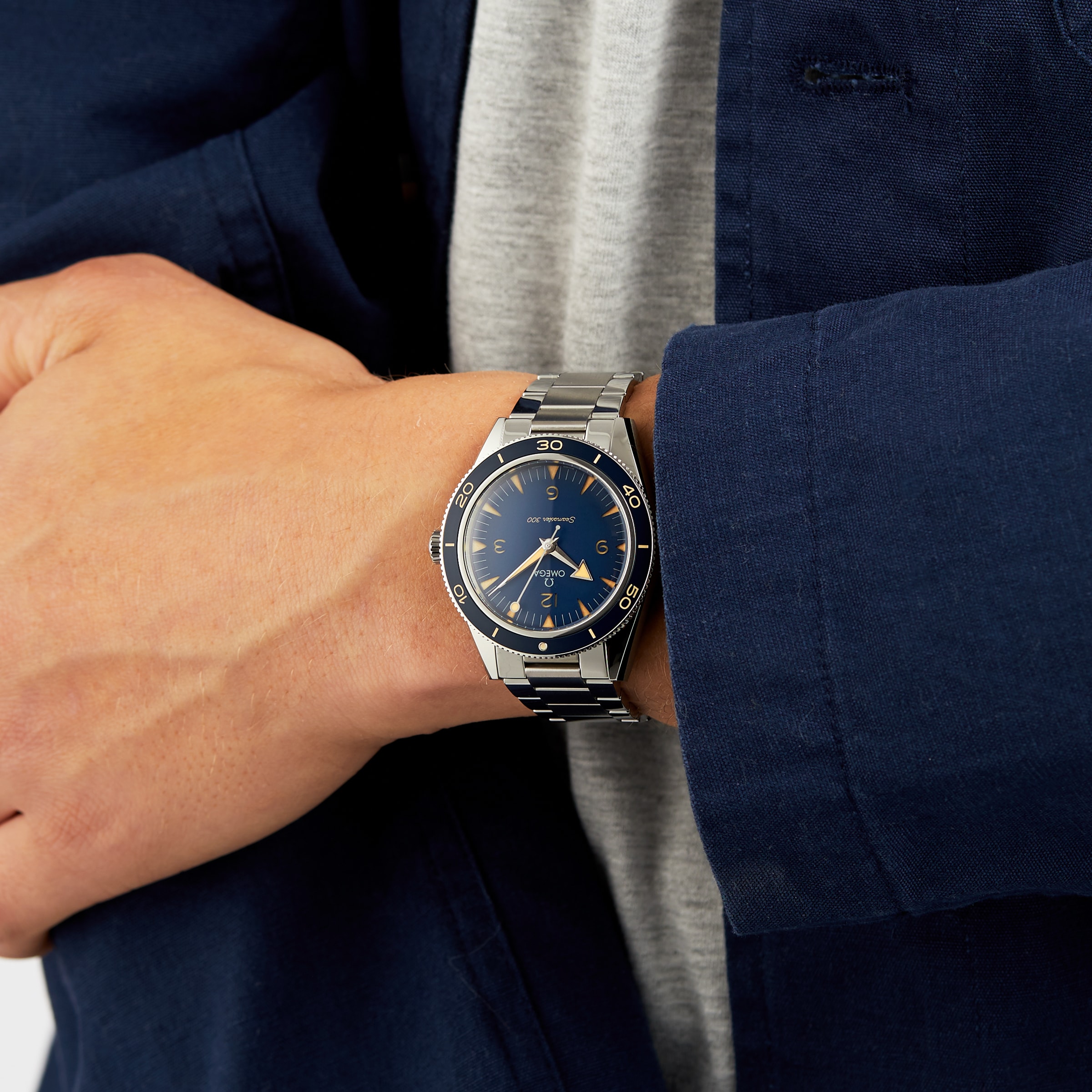 Omega Seamaster 300 Automatic Blue Dial 41mm Stainless Steel Watch - Image 3