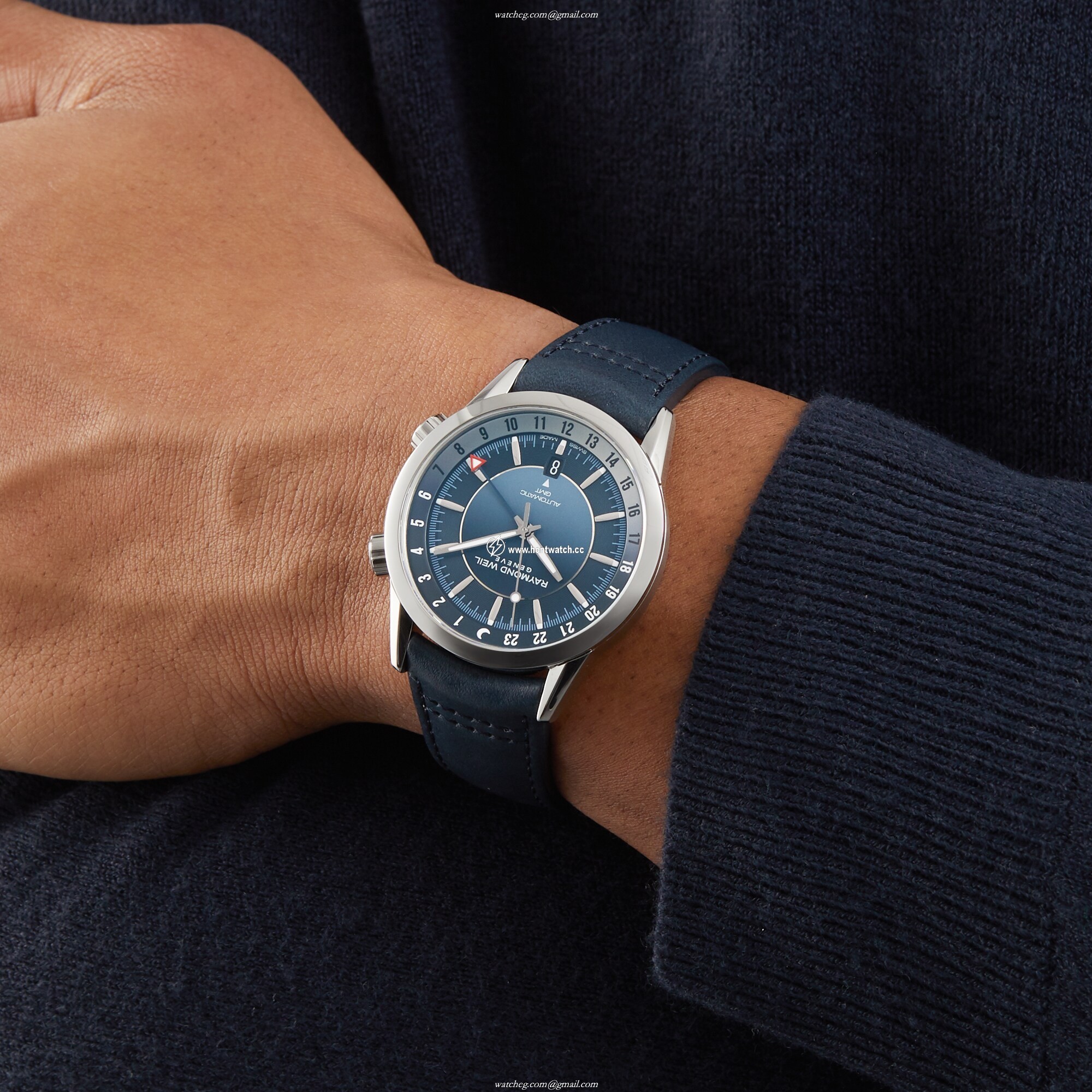 Raymond Weil Freelancer Automatic Blue Dial - 40.5mm Stainless Steel Watch - Image 2