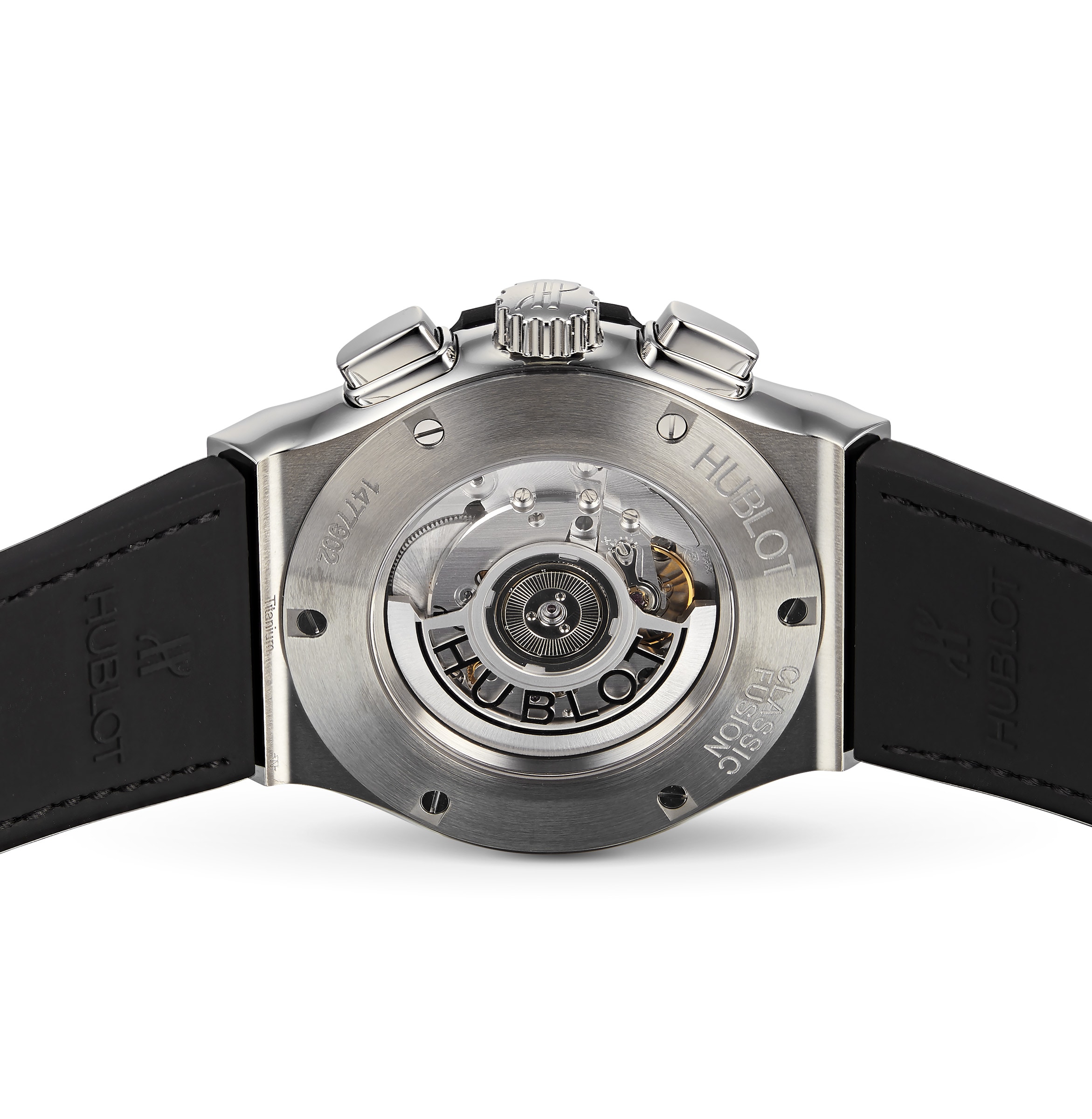 Hublot Titanium Automatic Skeleton Watch - 45mm Case | Leather Strap - Image 4