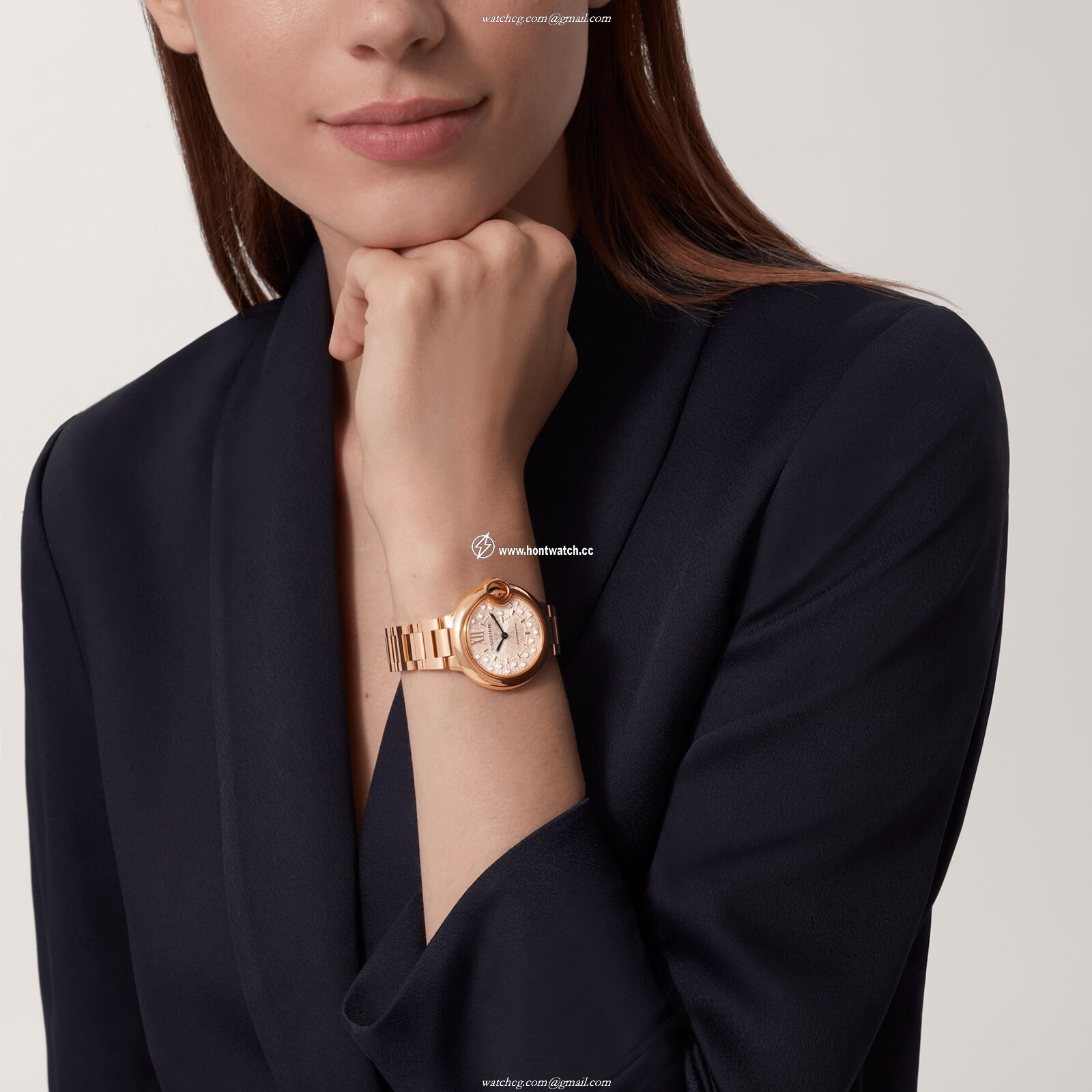 Cartier Ballon Bleu de Cartier 33mm Rose Gold Automatic Watch | Silver Dial - Image 2