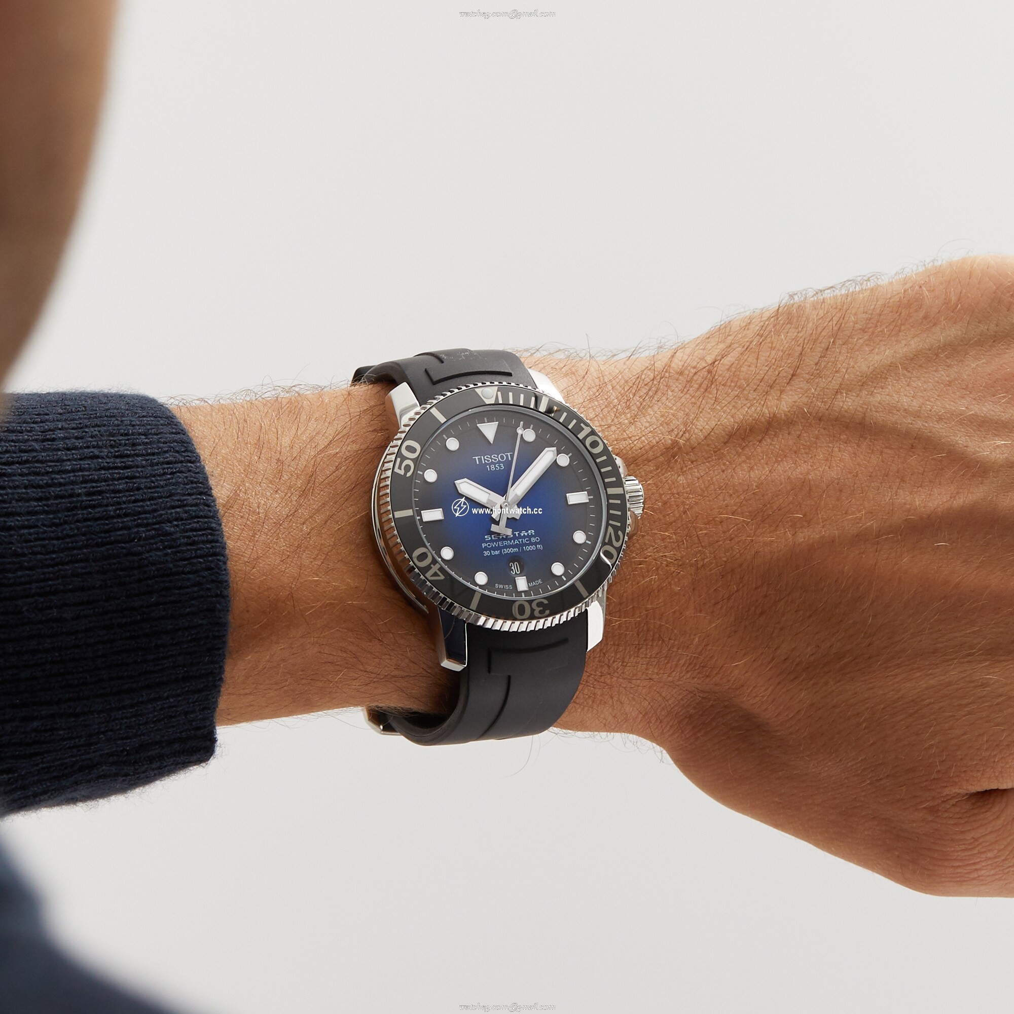 Tissot Seastar Automatic Black Dial - 43mm Stainless Steel - 300M Water Resistant - Image 2