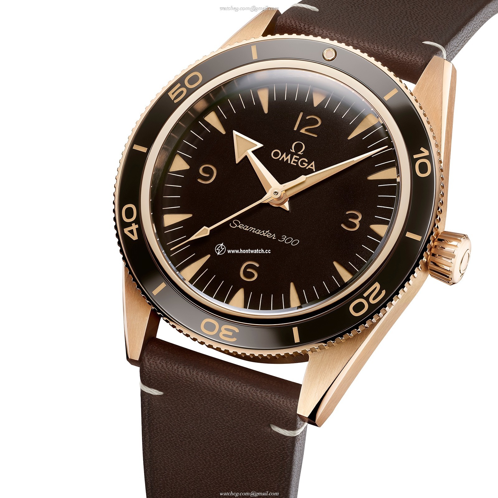 Omega Seamaster 300 Bronze & Ceramic 41mm Automatic Brown Watch Replica - Image 2