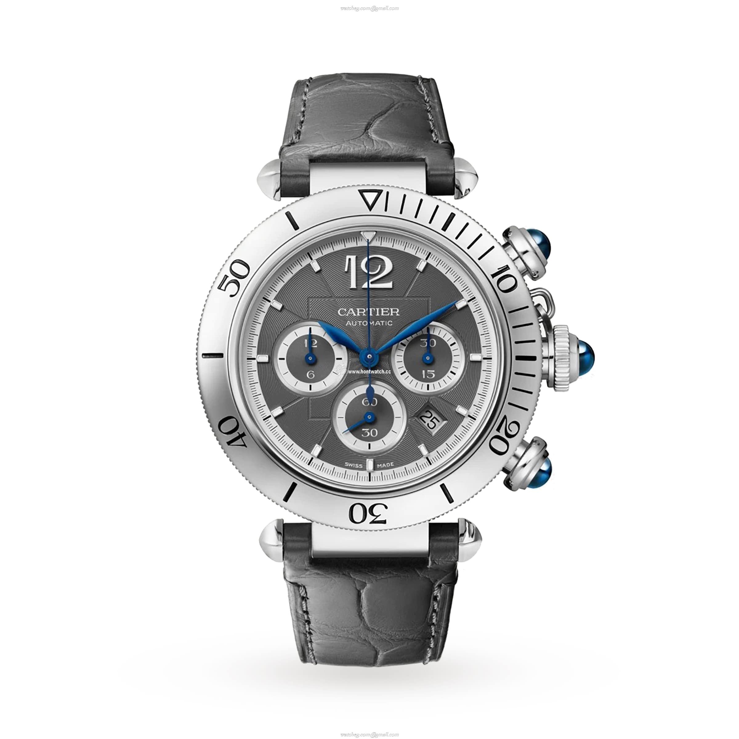 Cartier Pasha de Cartier WSPA0027 - 41mm Steel Automatic Grey Watch - Image 2