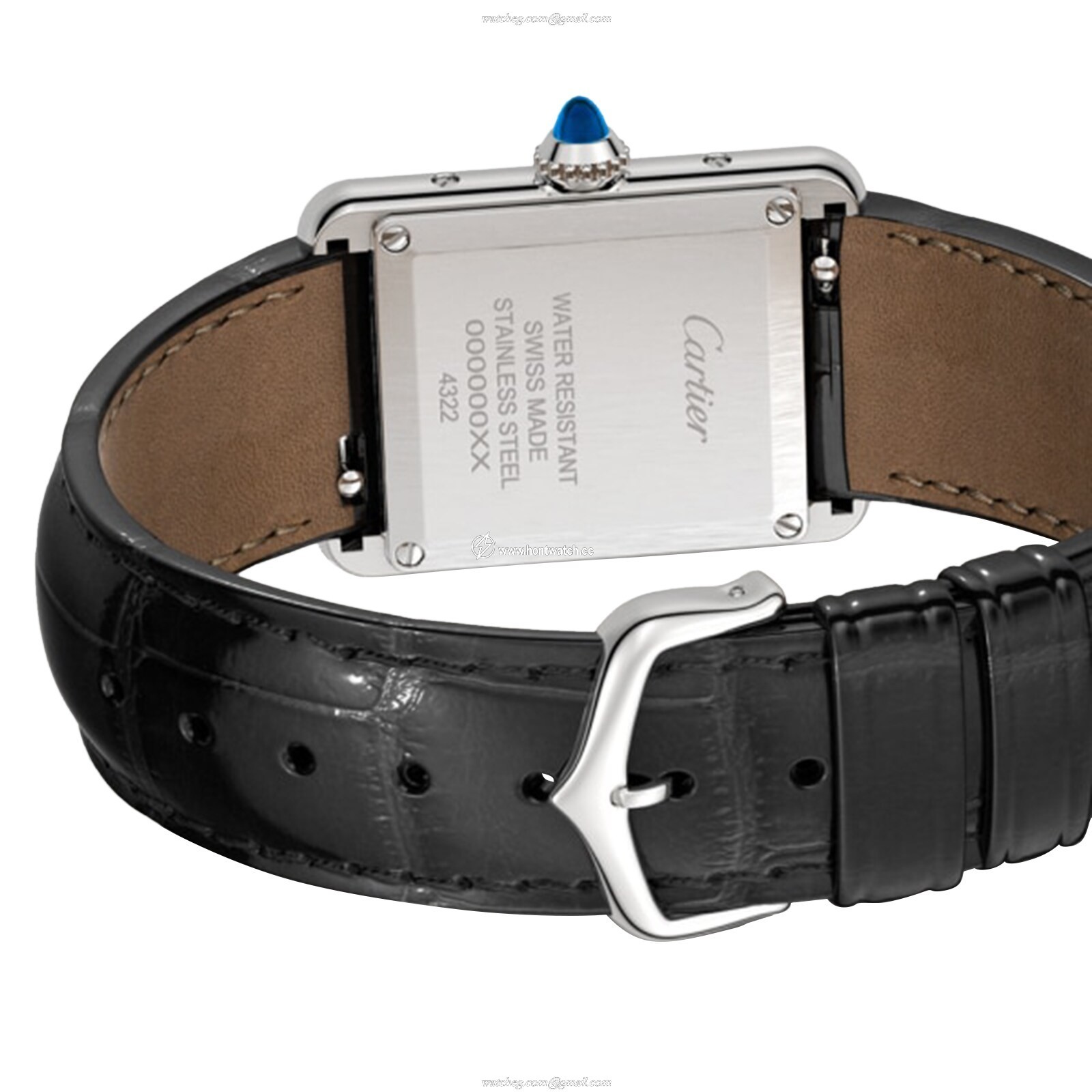 Cartier Tank Must WSTA0071 Steel Quartz Black Dial 22mm Replica Watch - Image 2