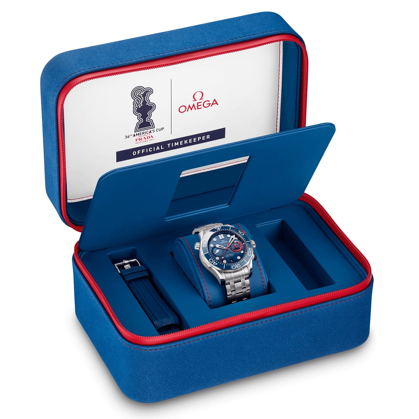 Omega Seamaster Diver 300M 44mm Automatic Blue Dial Stainless Steel Watch - Image 3