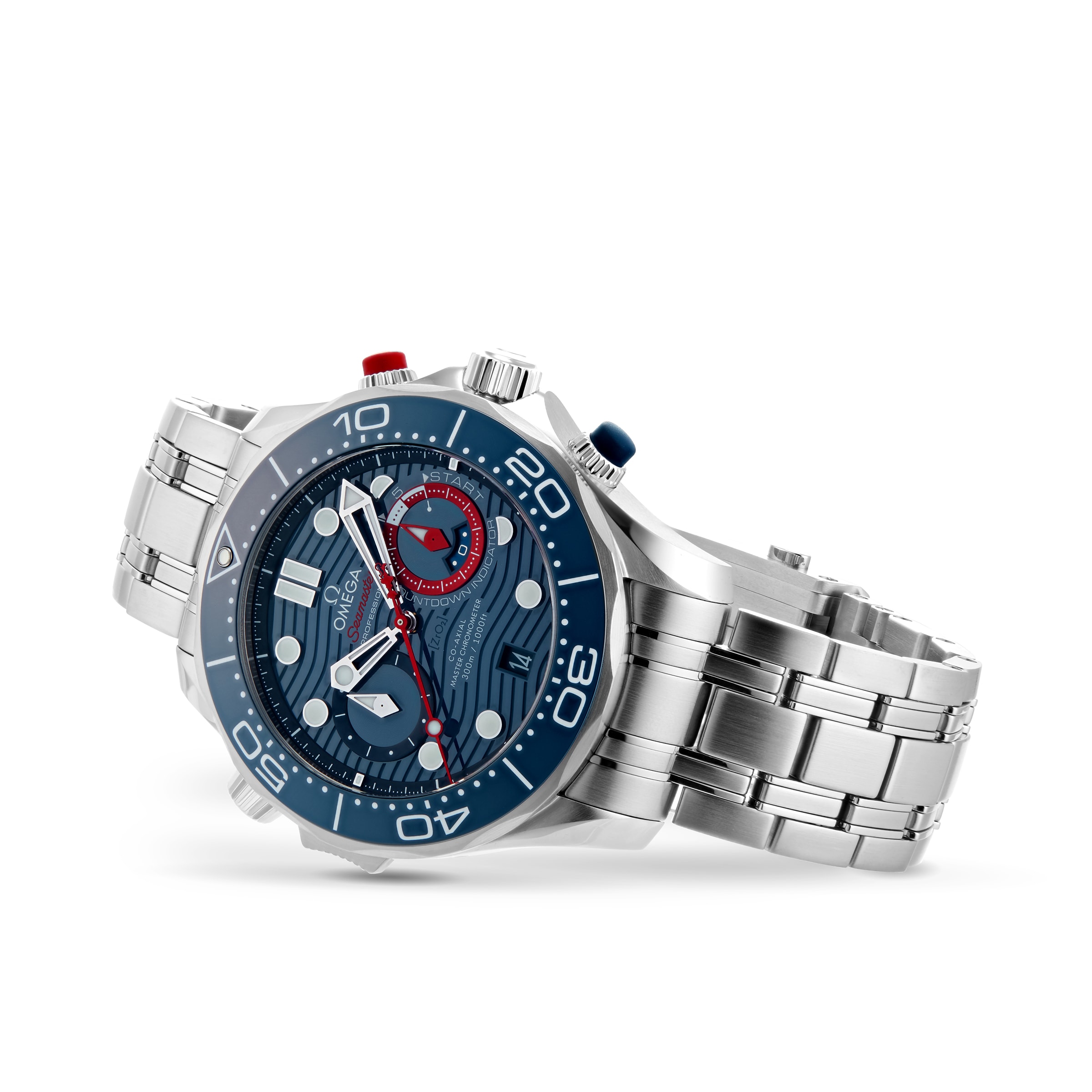 Omega Seamaster Diver 300M 44mm Automatic Blue Dial Stainless Steel Watch - Image 4
