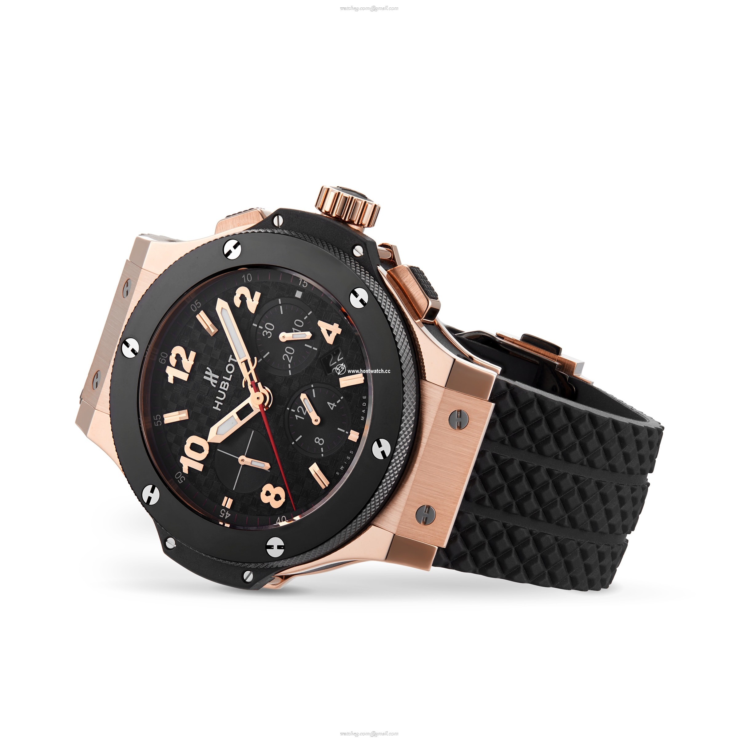 Hublot Big Bang 44mm Ceramic Automatic Chronograph - Black Dial Rubber Strap - Image 2