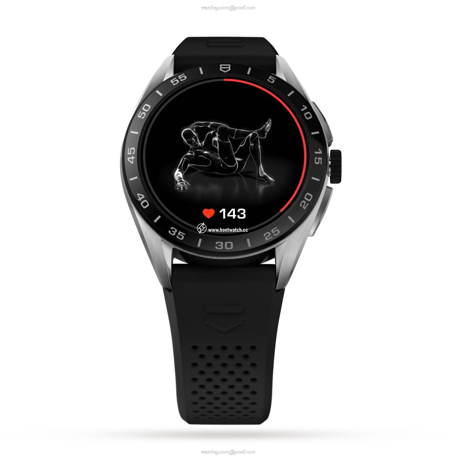 TAG Heuer Connected Smart Watch - 45mm Stainless Steel - Black Dial - Image 2
