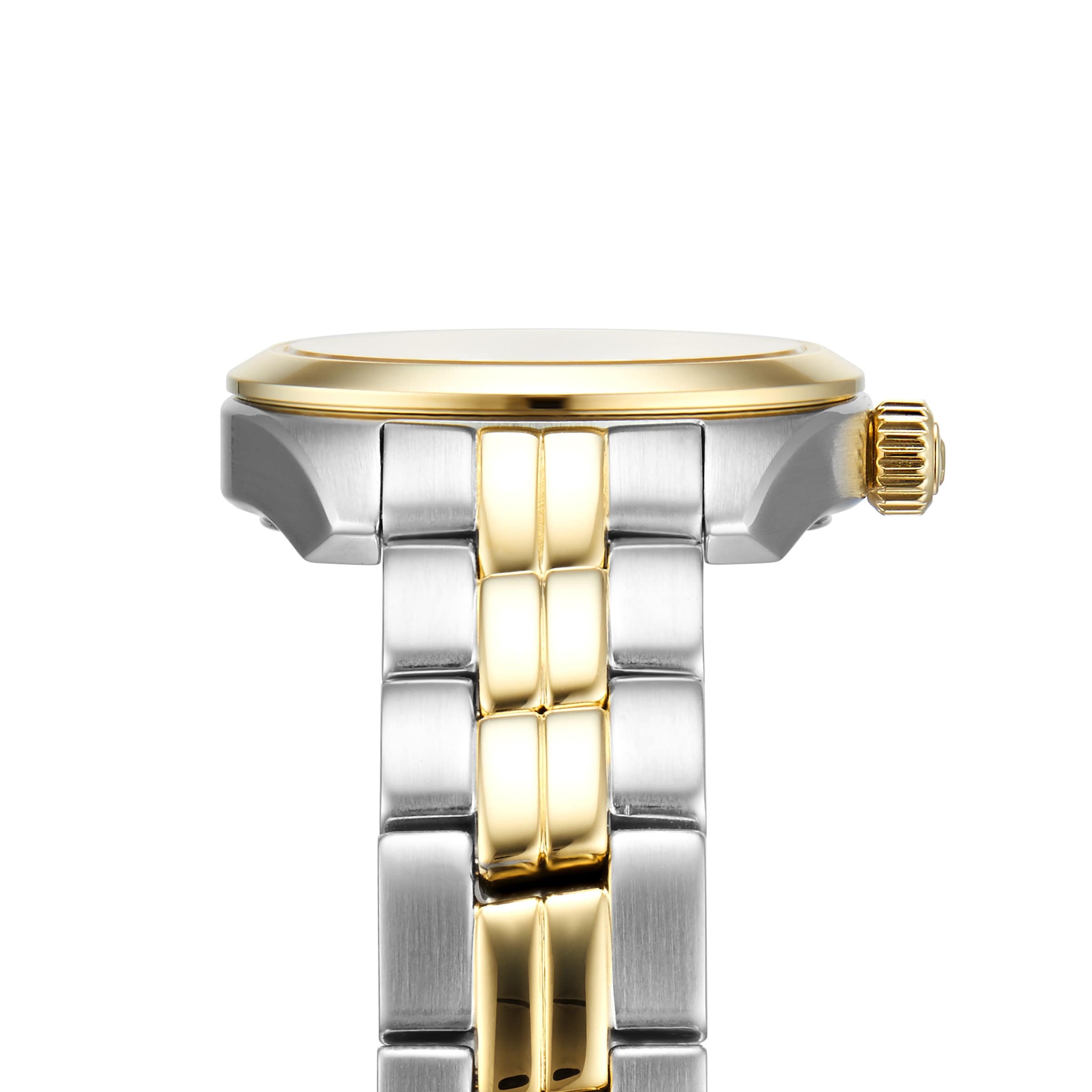 Tissot T-Classic Quartz Watch for Women - 25mm Stainless Steel & Gold - Mother of Pearl Dial - Image 4
