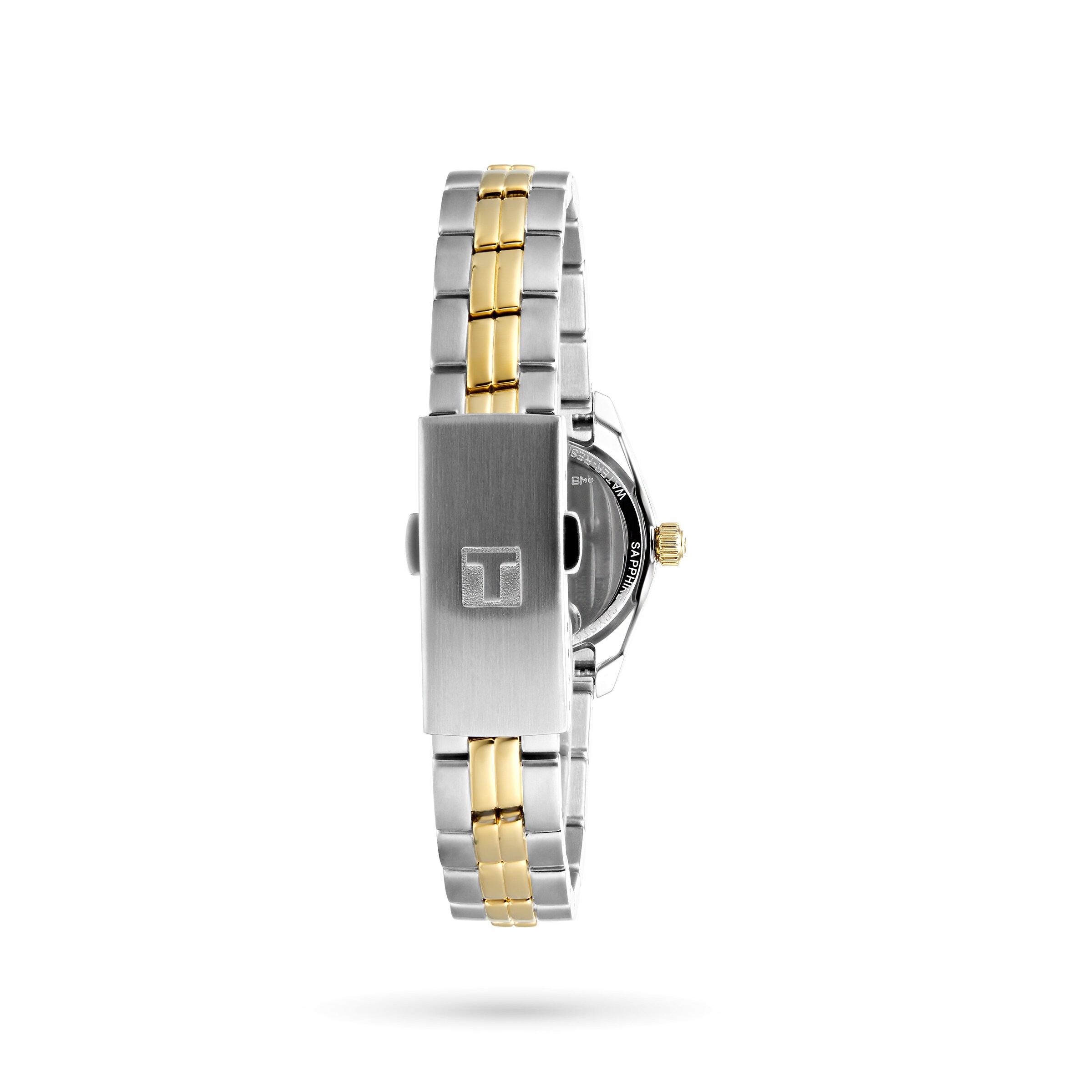 Tissot T-Classic Quartz Watch for Women - 25mm Stainless Steel & Gold - Mother of Pearl Dial - Image 3