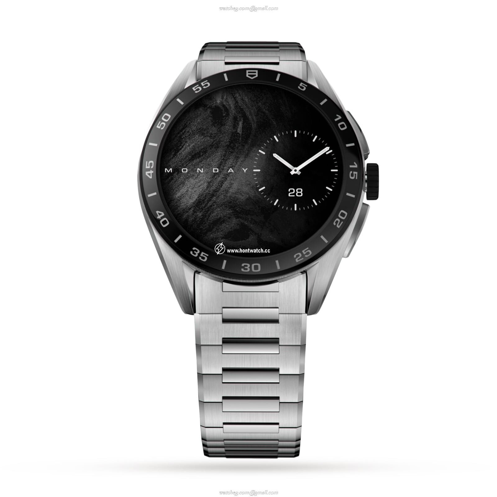 TAG Heuer Connected Smartwatch - 45mm Stainless Steel - Black Dial - Image 2