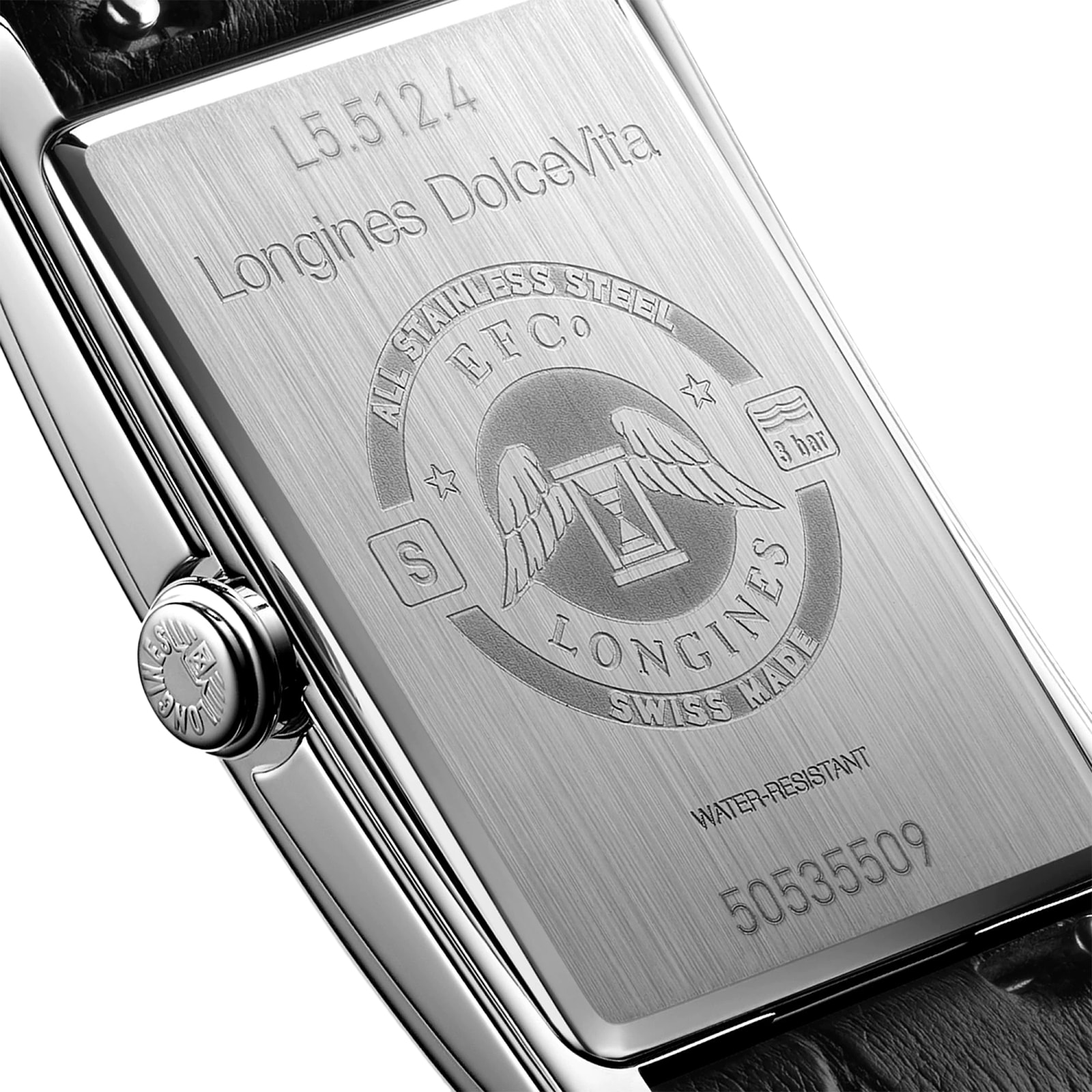 Longines Dolce Vita L55124502 | 37mm Stainless Steel Quartz Watch - Black Dial - Image 3