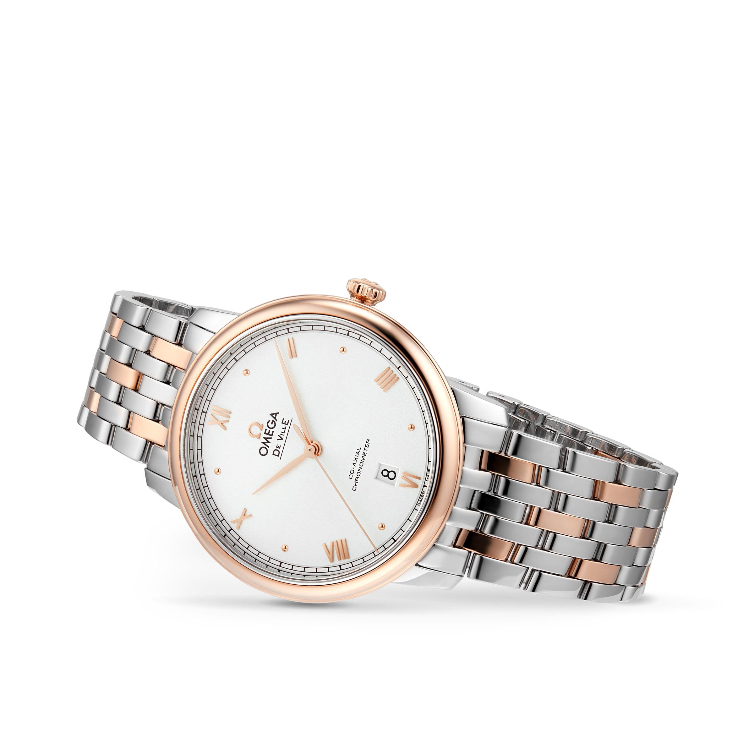 Omega De Ville Prestige 39.5mm Automatic Silver Dial - Stainless Steel & Rose Gold - Image 3