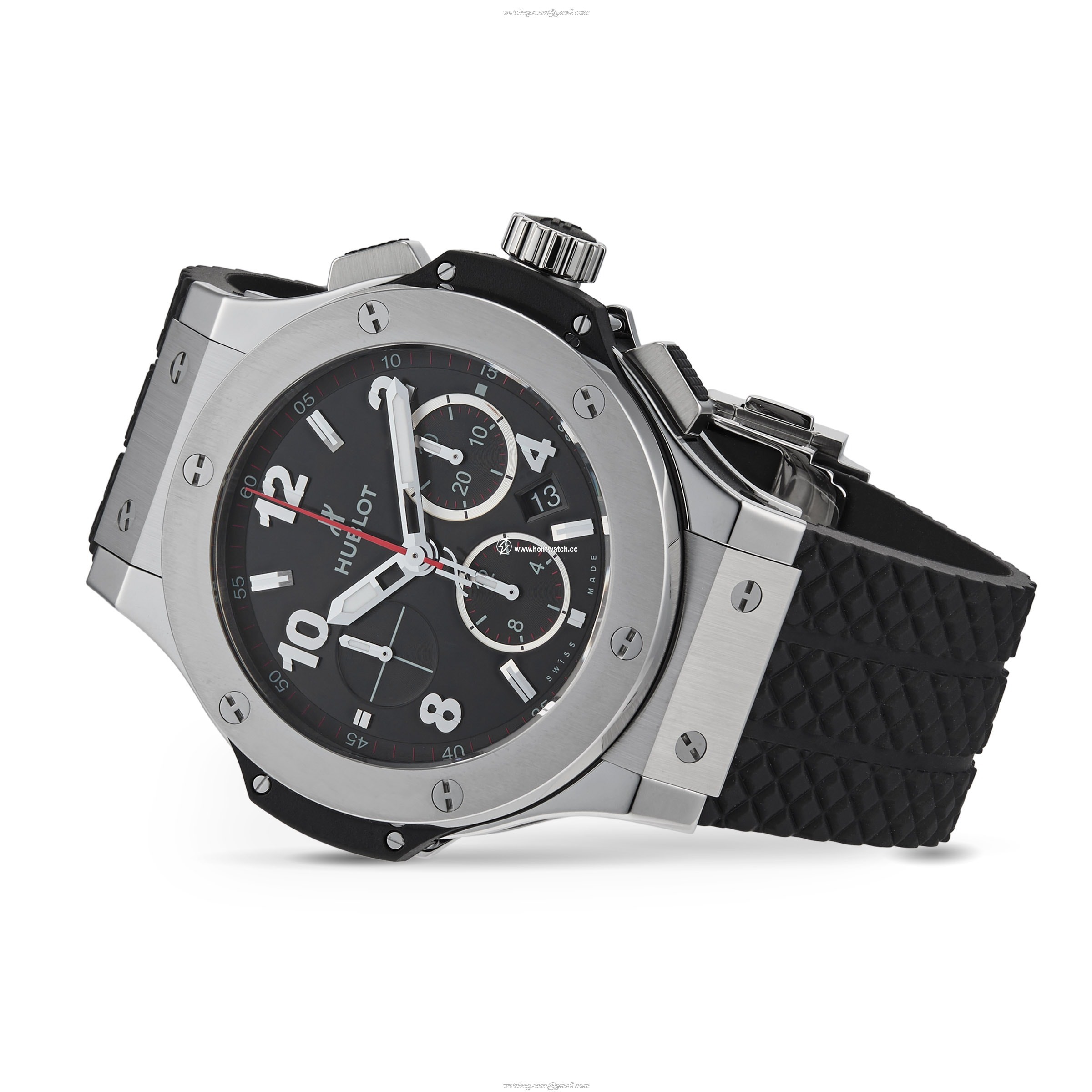 Hublot Big Bang 44mm Automatic Chronograph - Black Dial Stainless Steel Watch - Image 2