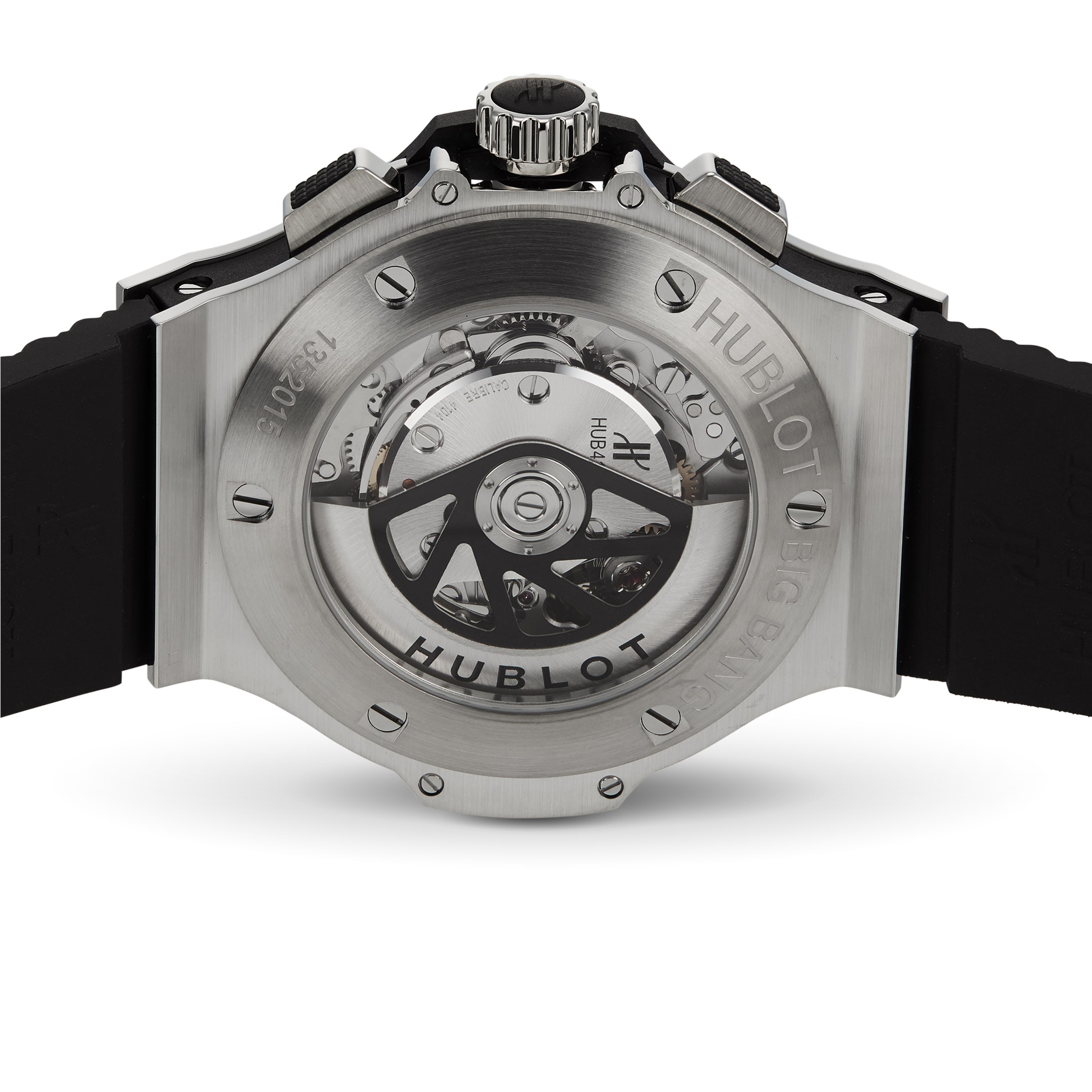 Hublot Big Bang 44mm Automatic Chronograph - Black Dial Stainless Steel Watch - Image 4