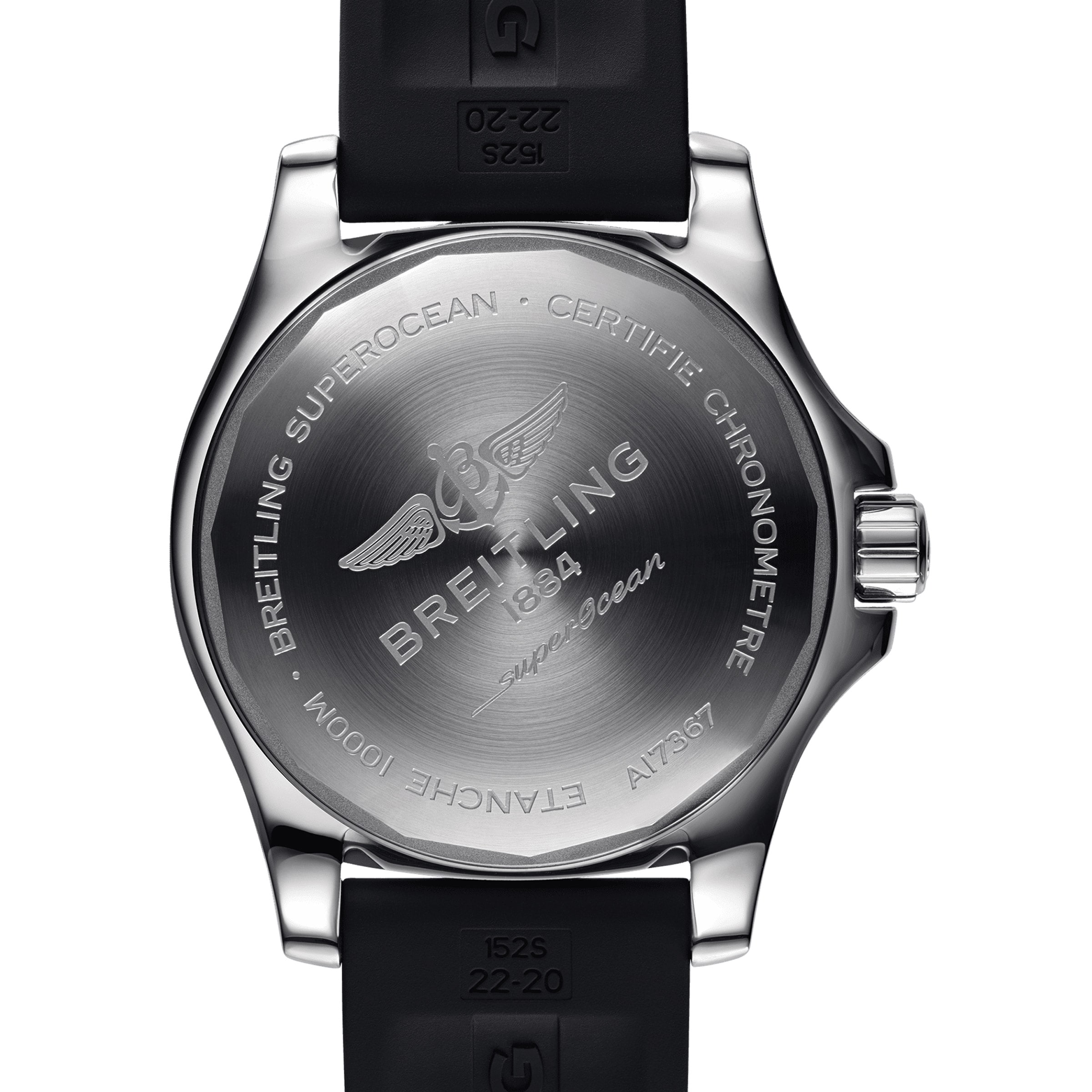 Breitling Superocean Automatic 44mm Black Dial - Stainless Steel Rubber Strap - Image 4