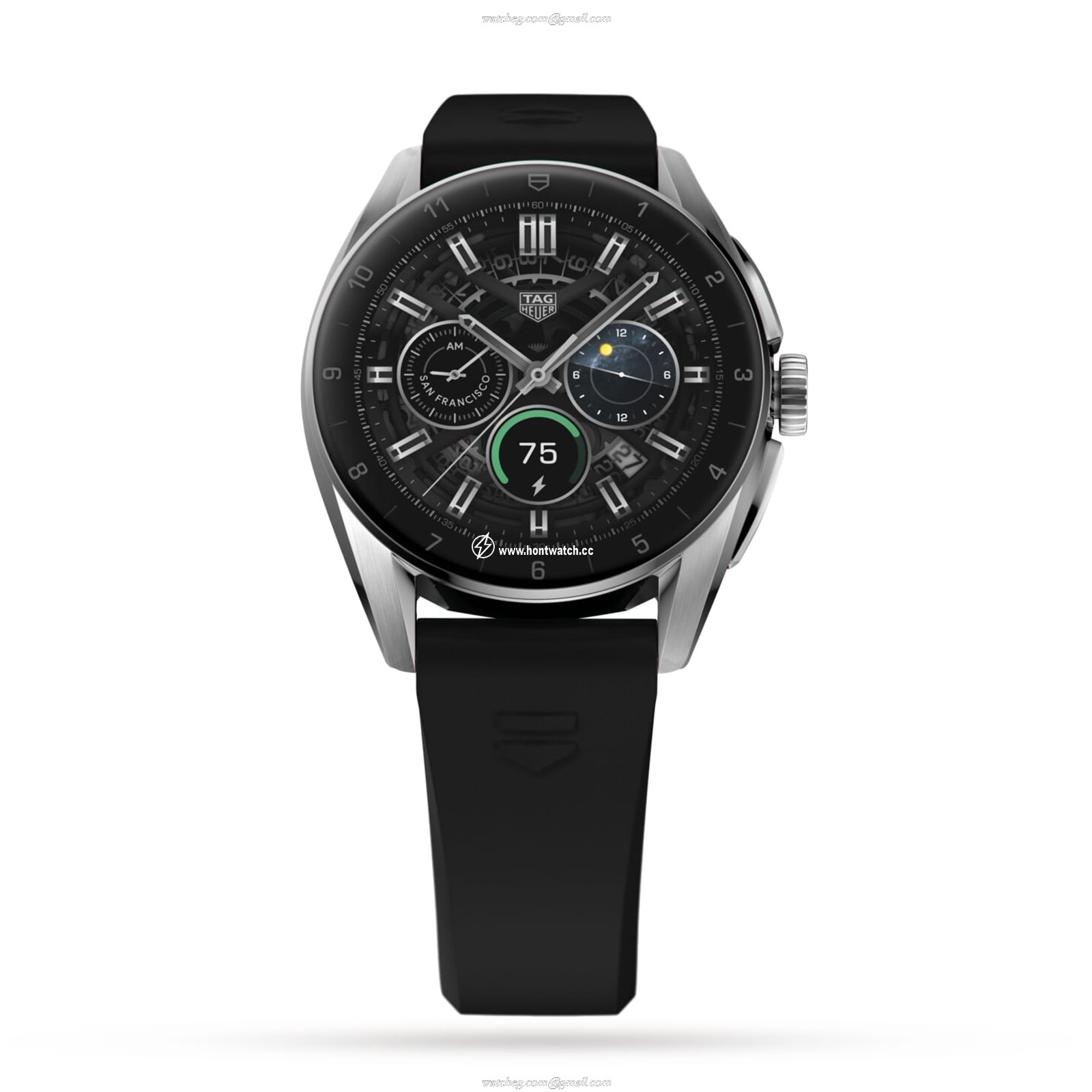 TAG Heuer Connected Smartwatch - 42mm Stainless Steel - Black Dial - Image 2