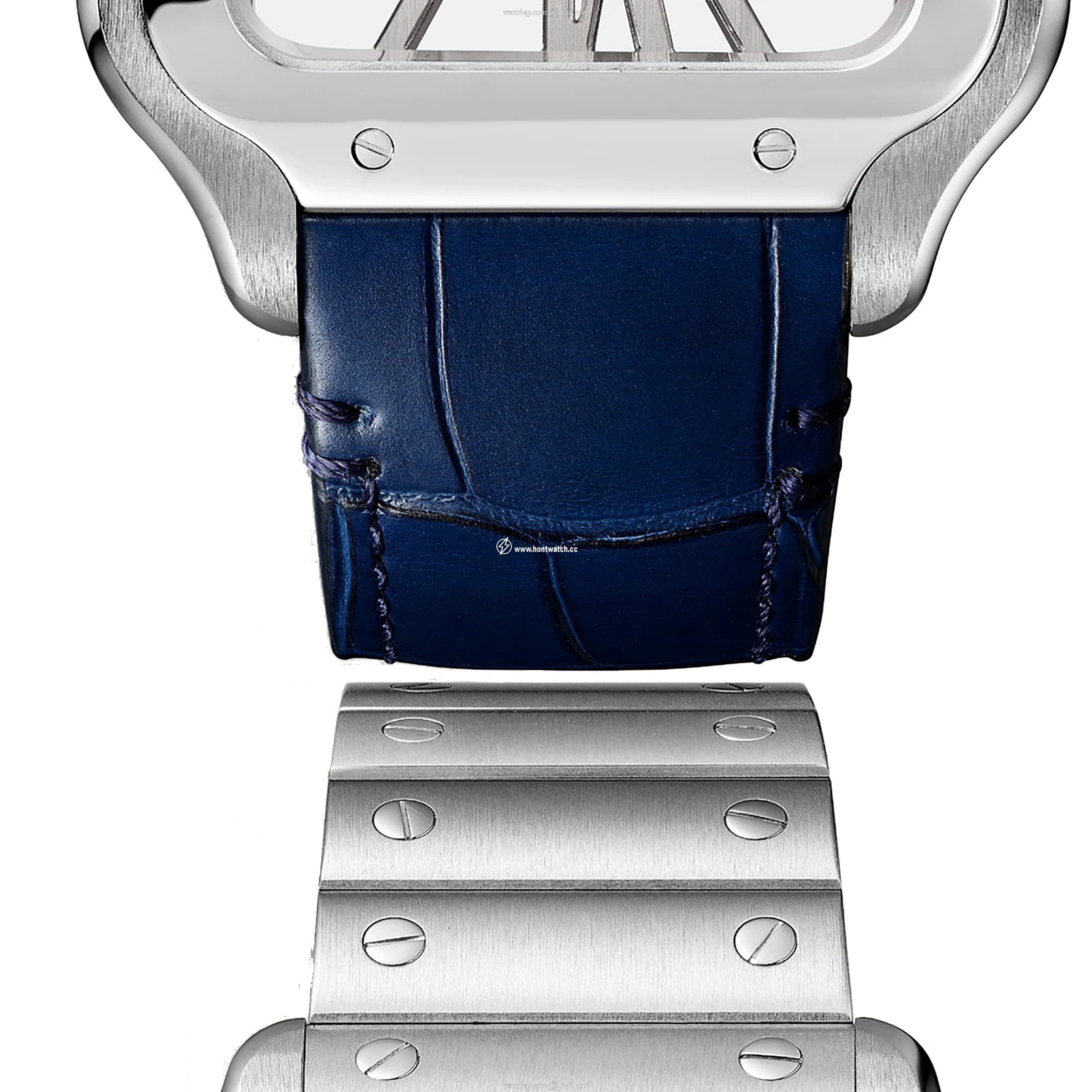 Cartier Santos de Cartier WHSA0015 - 40mm Steel Skeleton Manual Watch - Image 2