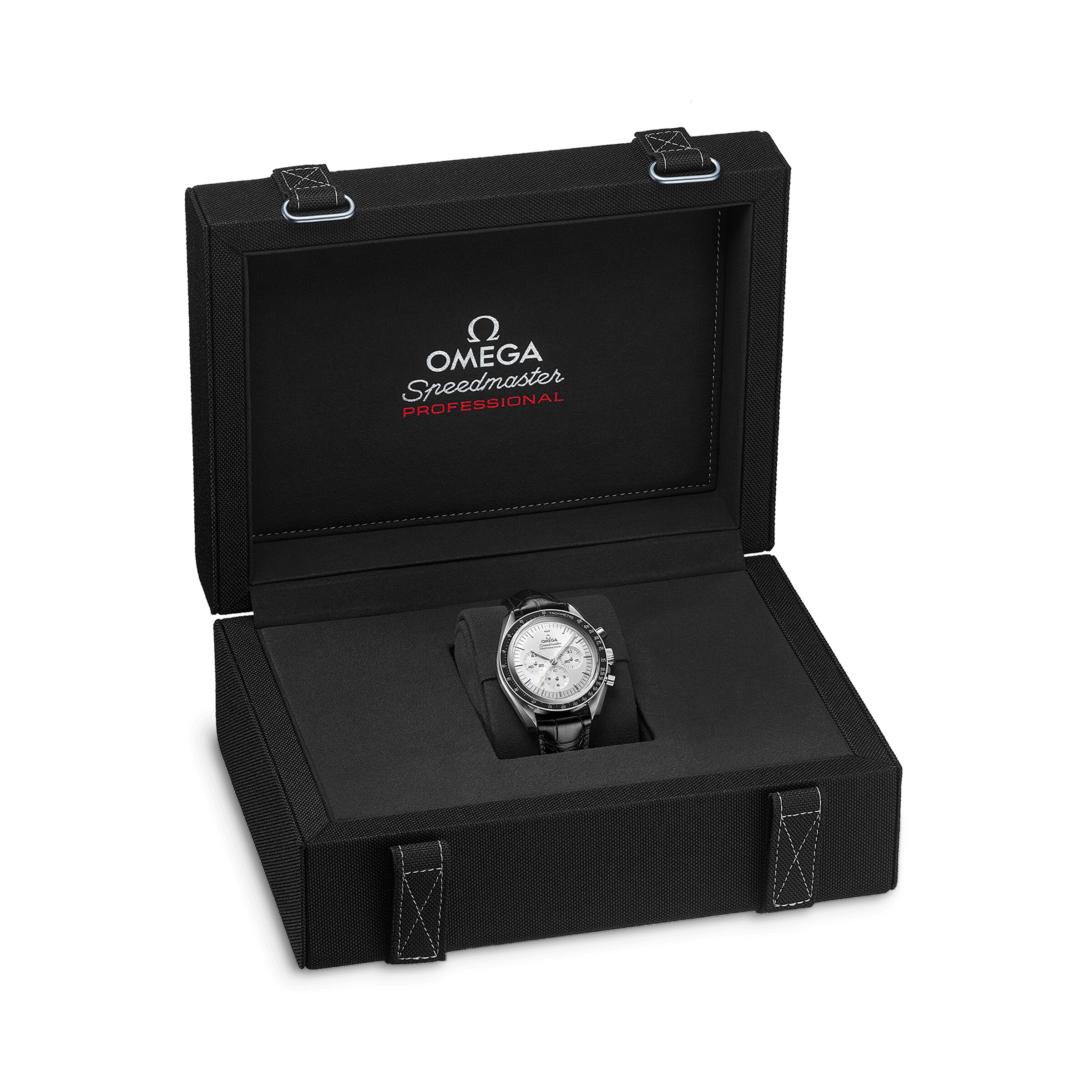 Omega Speedmaster 42mm 18ct White Gold Automatic Silver Dial Watch - Image 3