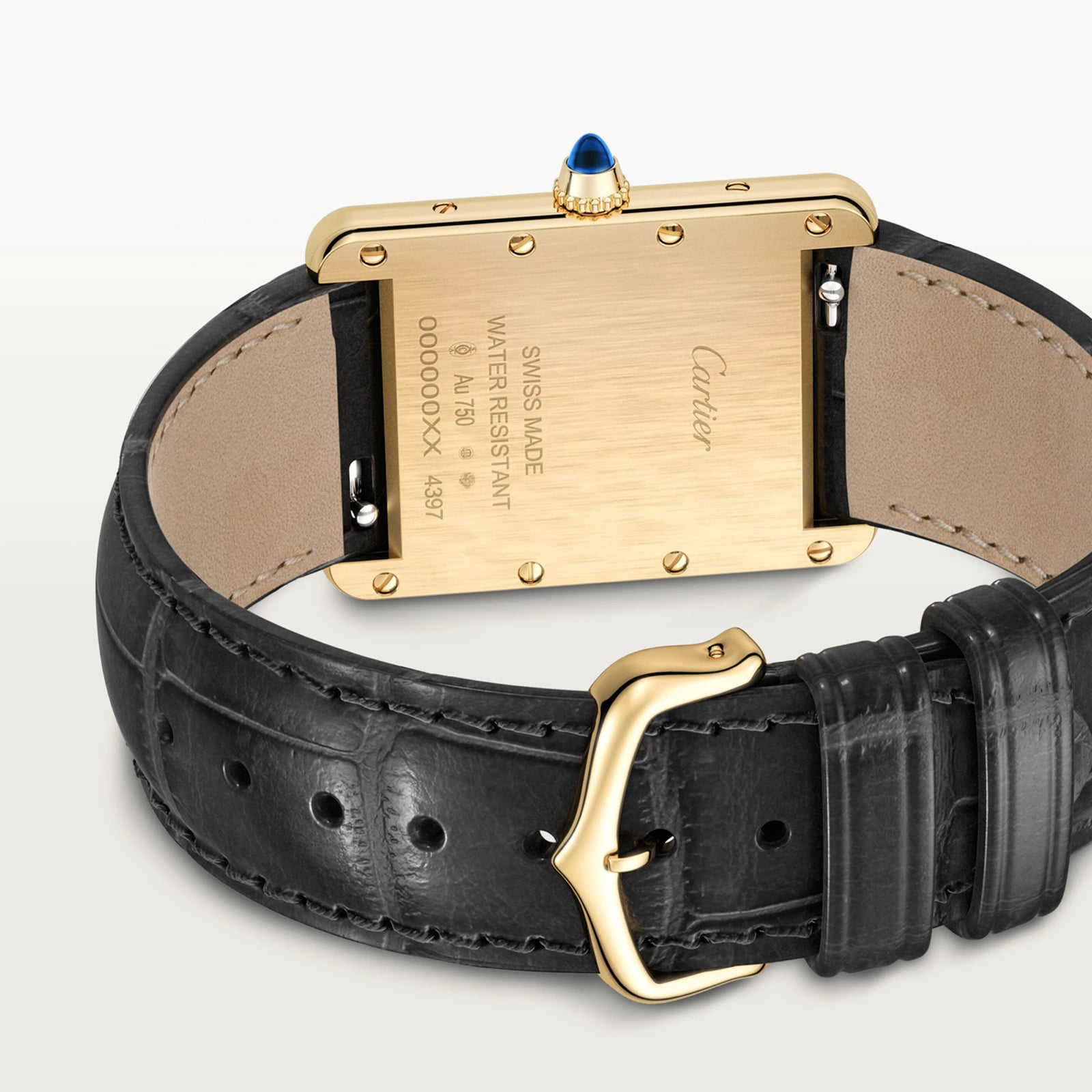 Cartier Tank Louis Cartier WGTA0067 - Yellow Gold Quartz Silver Watch - Image 3