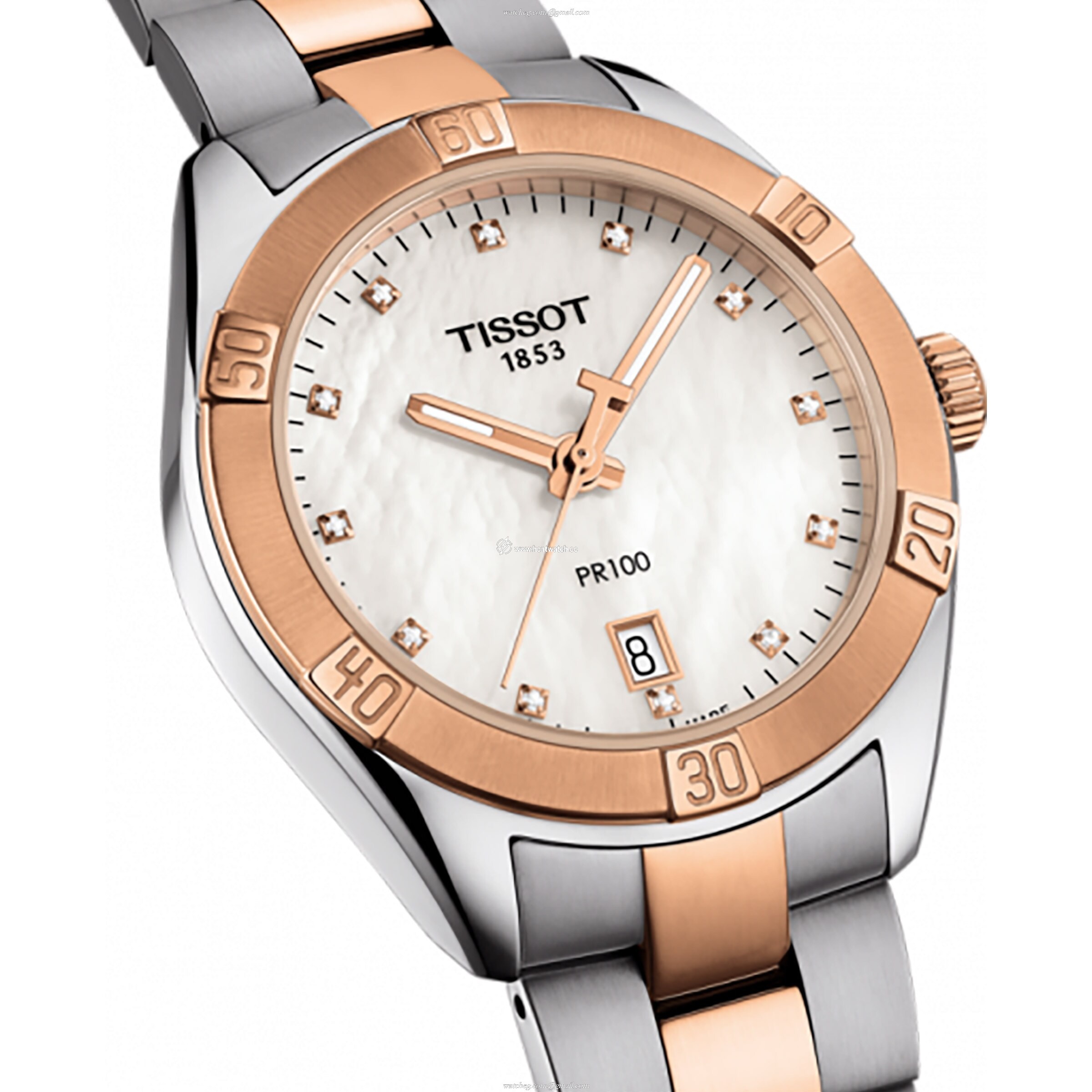 Tissot T-Classic Ladies Watch - 36mm Mother of Pearl Dial & Diamond Markers - Image 2