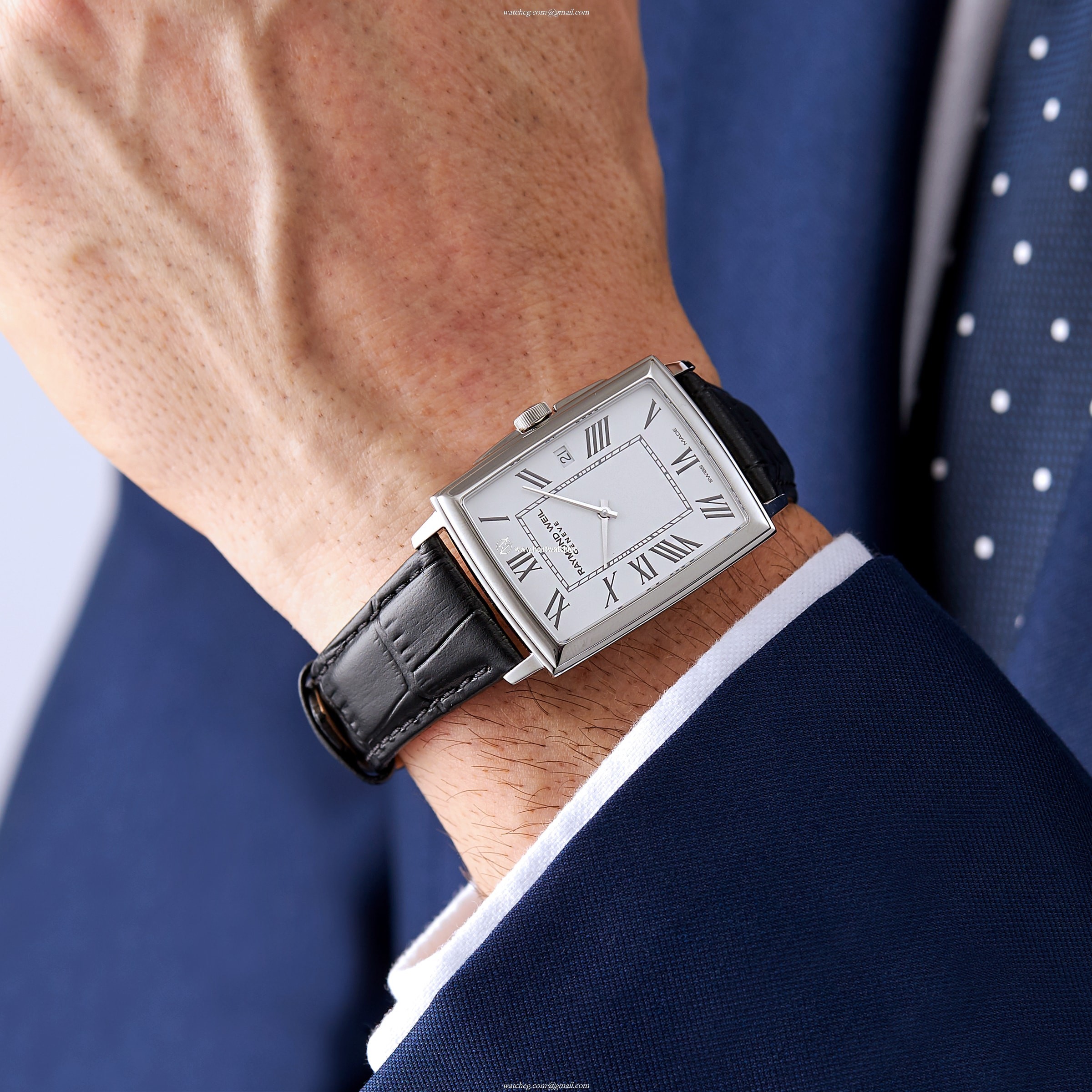Raymond Weil Toccata 5425-STC-00300 | 37mm White Dial | Stainless Steel & Leather - Image 2