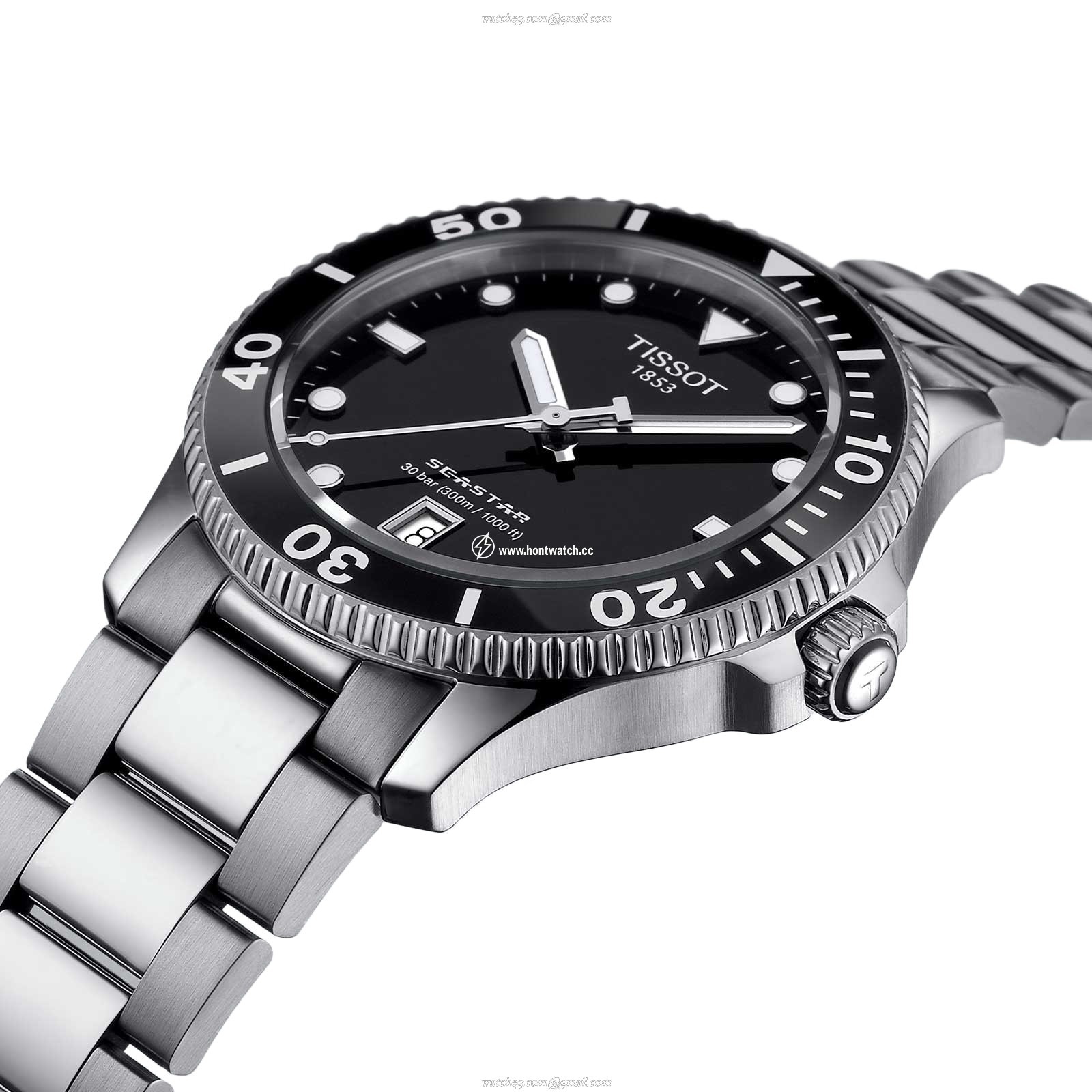 Tissot T-Sport Seastar 40mm Black Dial Quartz Watch - 300M Water Resistant - Image 2