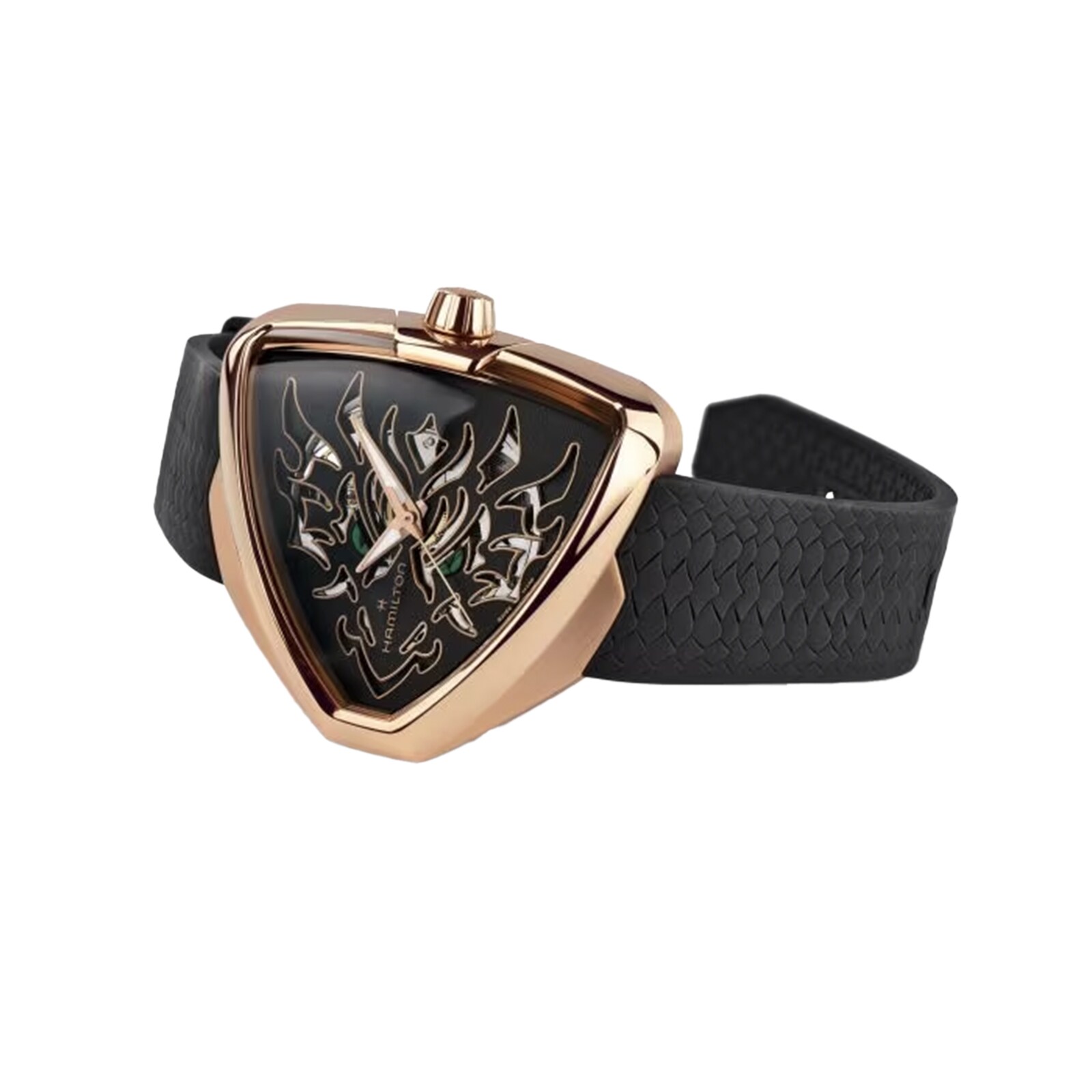 Hamilton Ventura H24525332 Automatic Watch - 42mm Black Dial - Stainless Steel & Rose Gold - Image 3