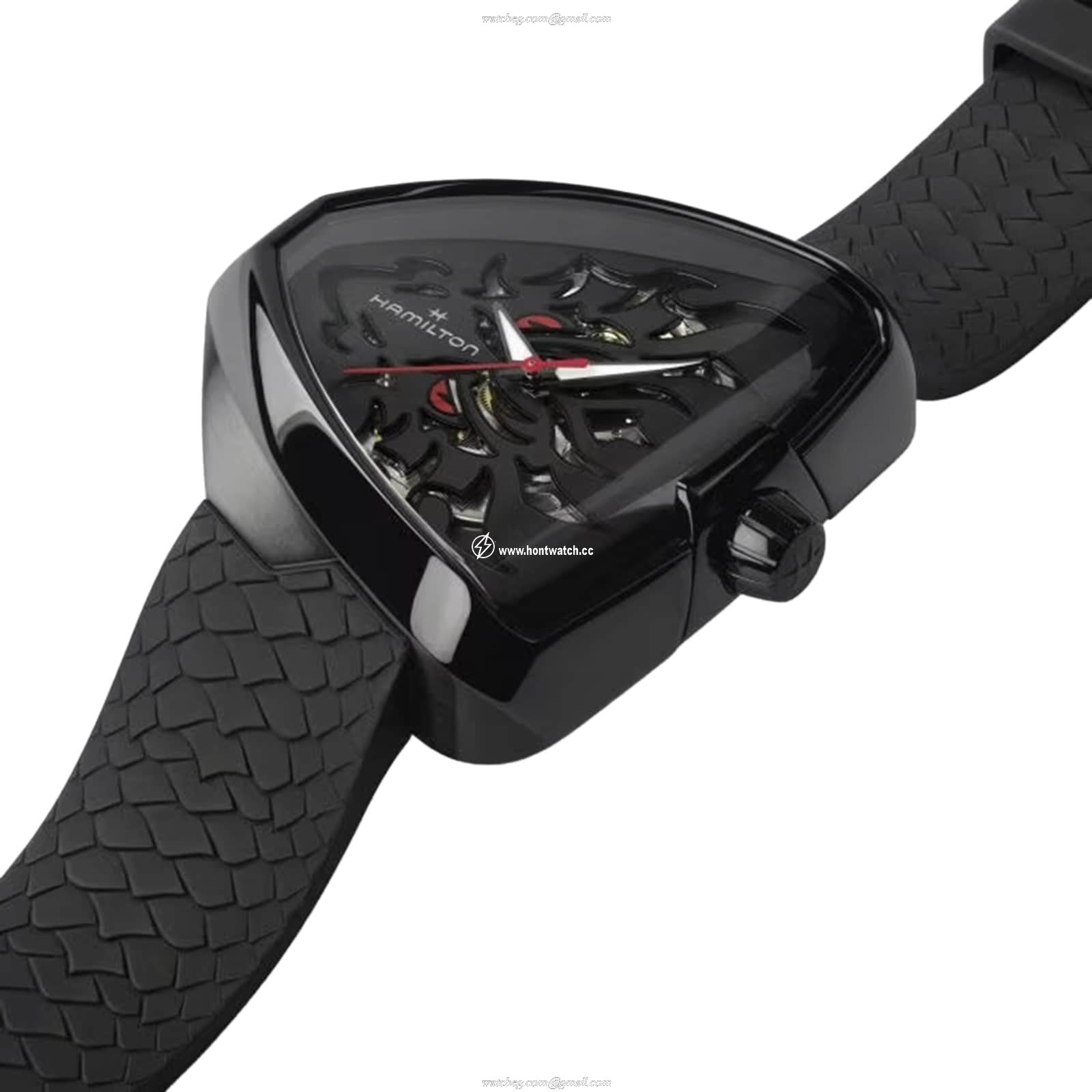 Hamilton Ventura H24535332 Automatic Watch - 42mm Black Dial - Stainless Steel & PVD Black - Image 2