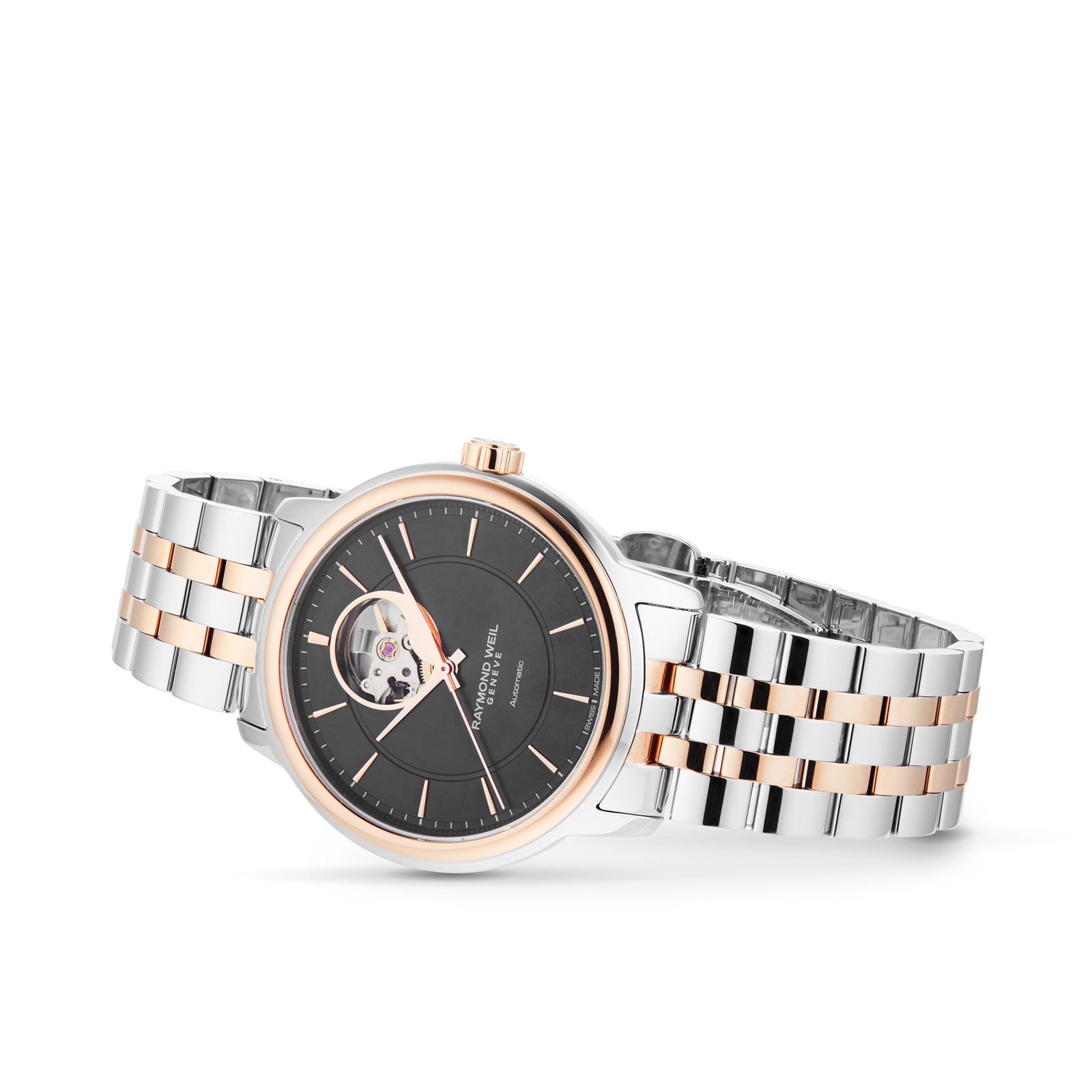 Raymond Weil Maestro Automatic Watch - Black Dial | 40mm Steel & Rose Gold - Image 3