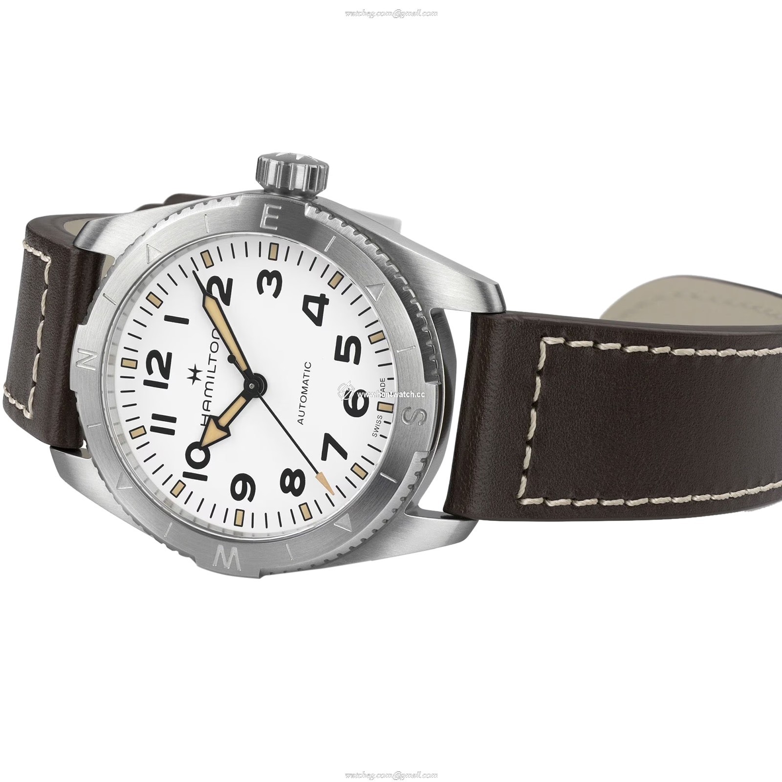 Hamilton Khaki Field H70225510 Automatic Watch - 37mm Stainless Steel - White Dial - Image 2