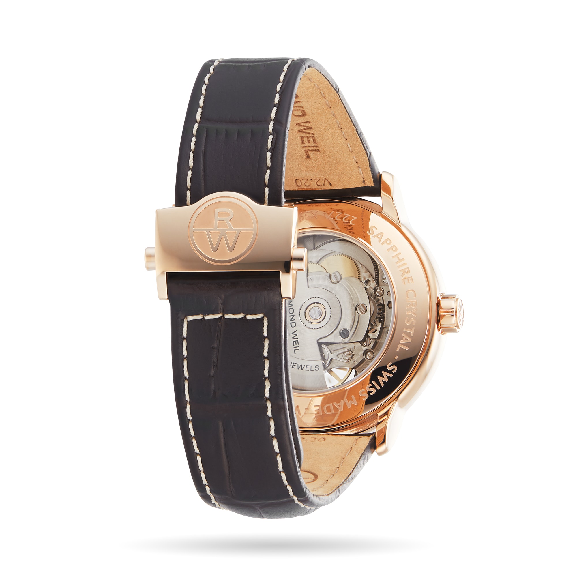 Raymond Weil Maestro Automatic Watch - 40mm Black Dial | Rose Gold & Steel - Image 4