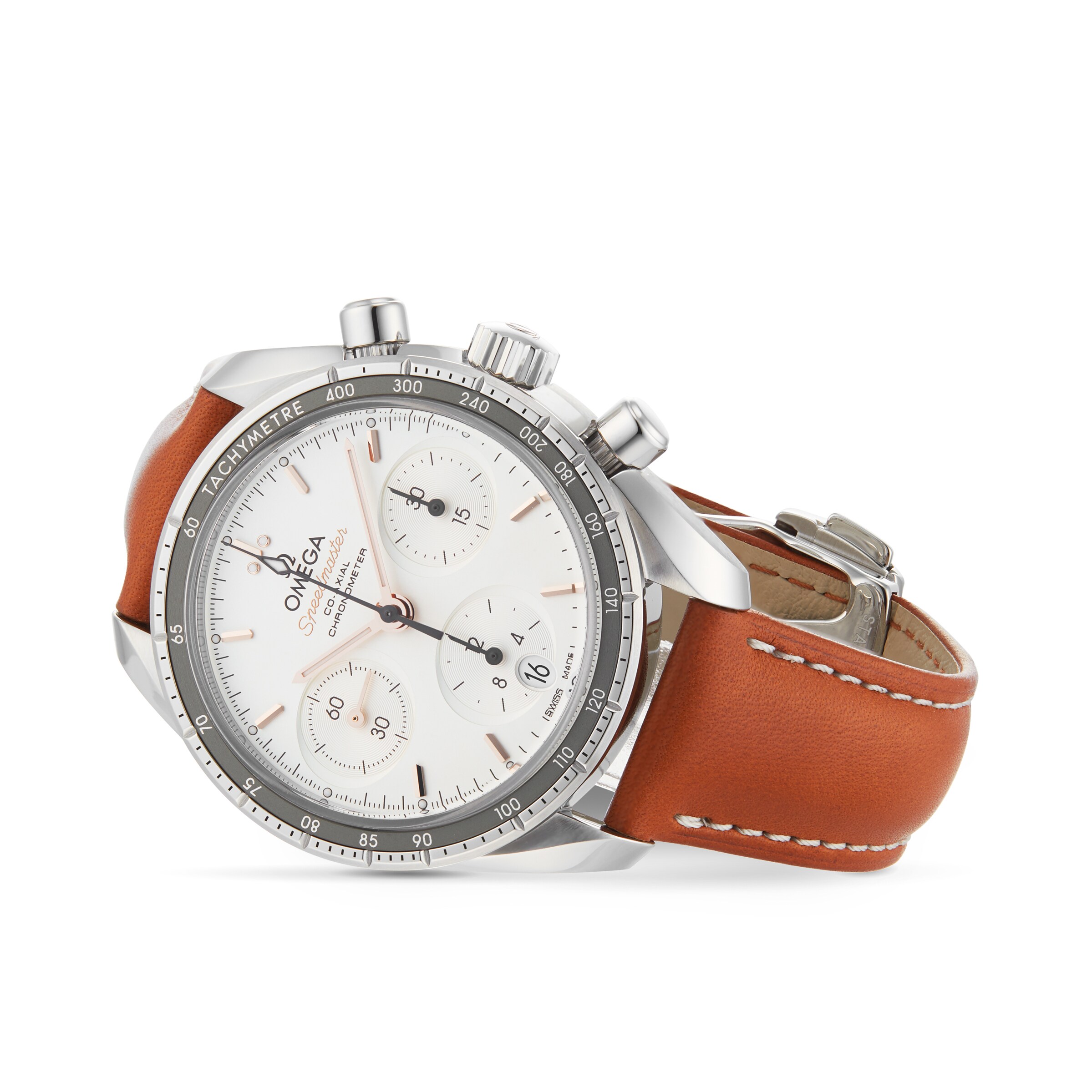Omega Speedmaster 38mm Automatic Silver Dial - Stainless Steel Watch - Image 3
