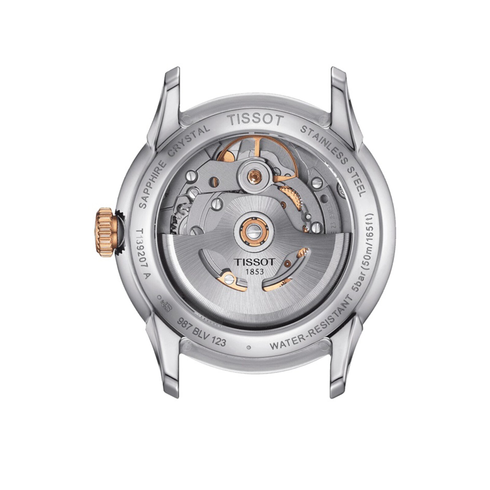 Tissot T-Classic Automatic Watch - Silver Dial & Rose Gold - 34mm - Image 3