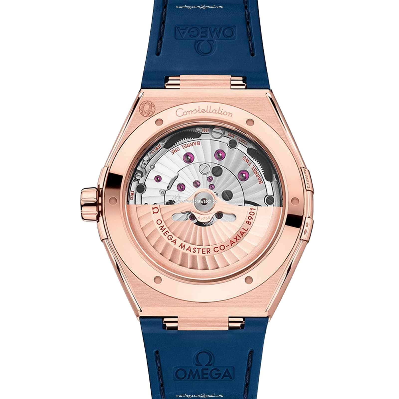 Omega Constellation 41mm 18ct Rose Gold Automatic Blue Watch | Replica - Image 2