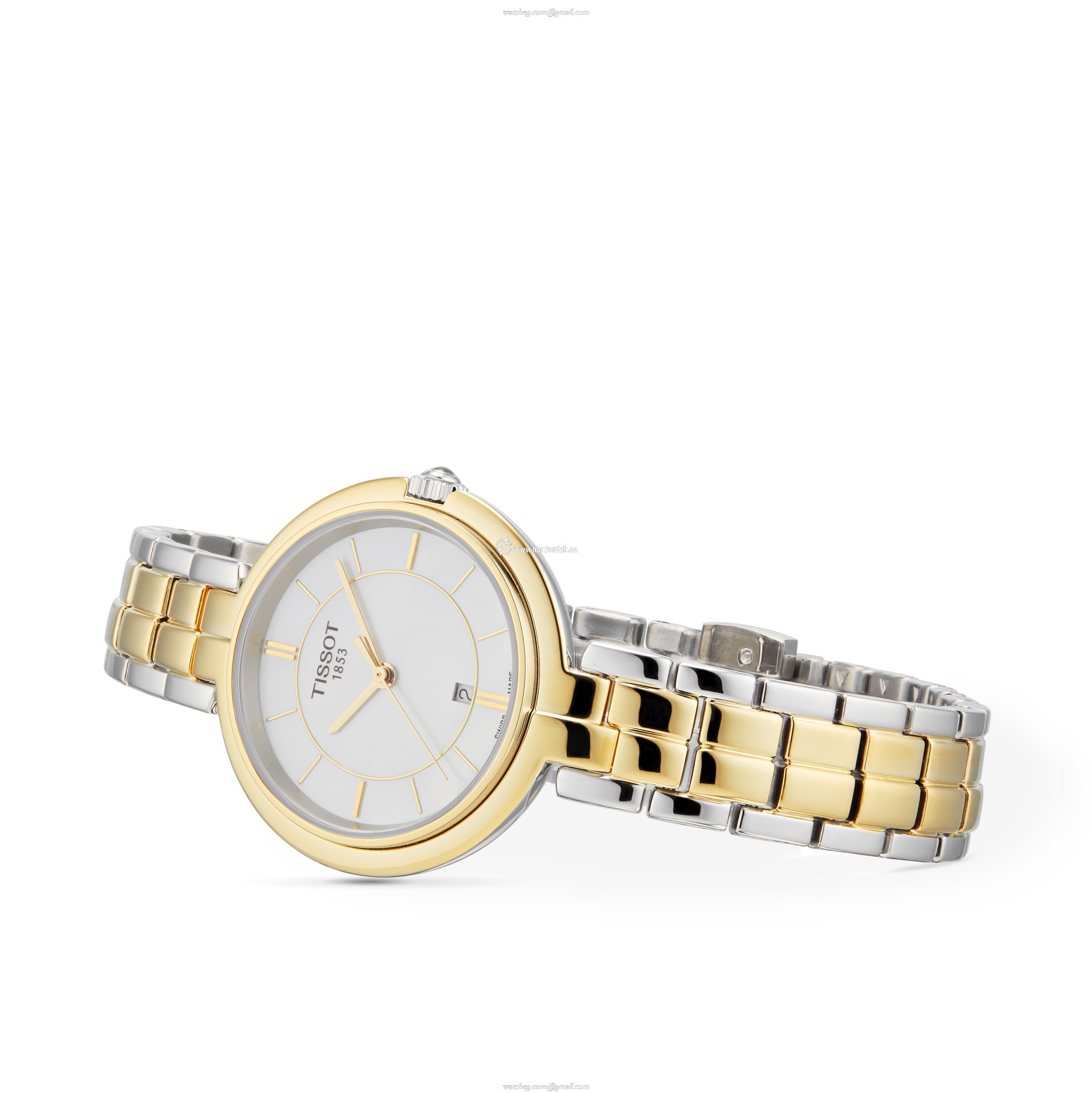 Tissot Flamingo Ladies Watch - Quartz Mother of Pearl Dial - 26mm PVD Gold - Image 2