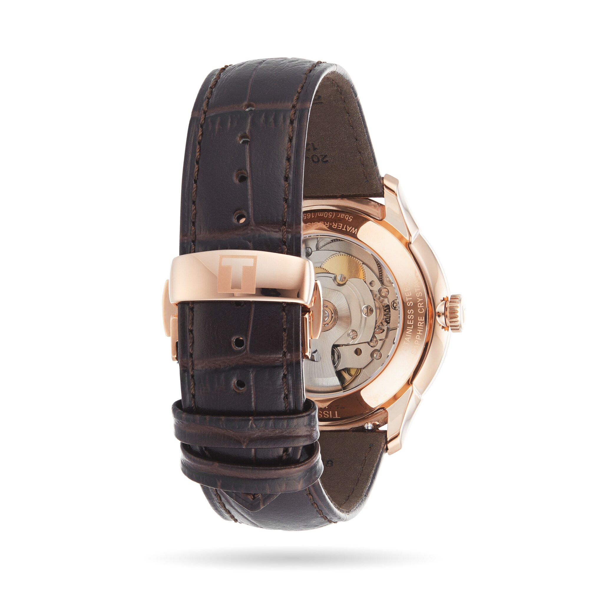 Tissot T-Classic Automatic Watch - 39mm Silver Dial | Stainless Steel & Rose Gold - Image 3
