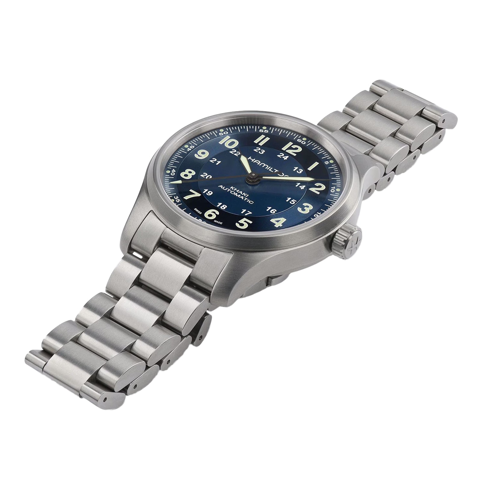 Hamilton Khaki Field Titanium Automatic Blue Watch - 42mm | H70545140 - Image 3