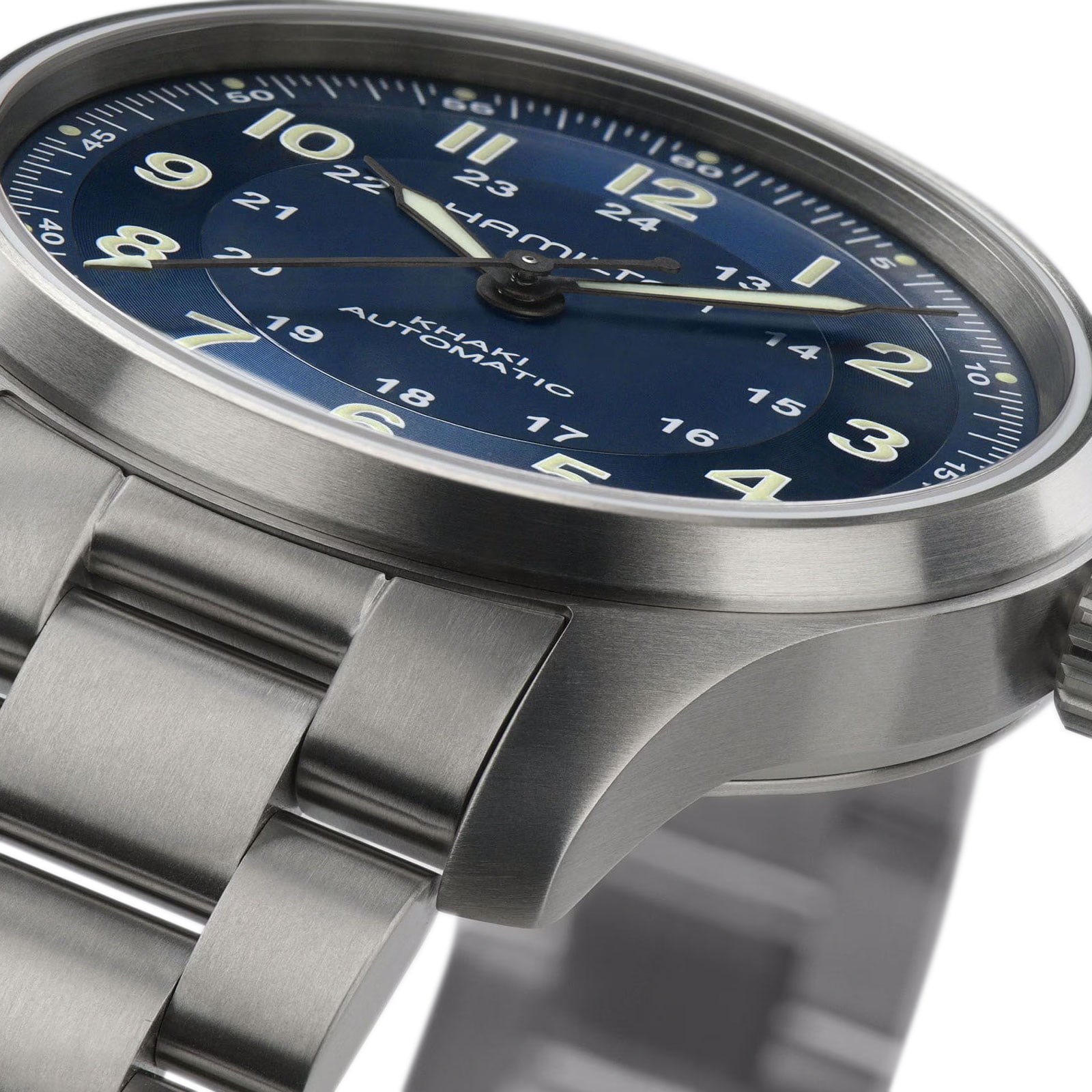 Hamilton Khaki Field Titanium Automatic Blue Watch - 42mm | H70545140 - Image 4