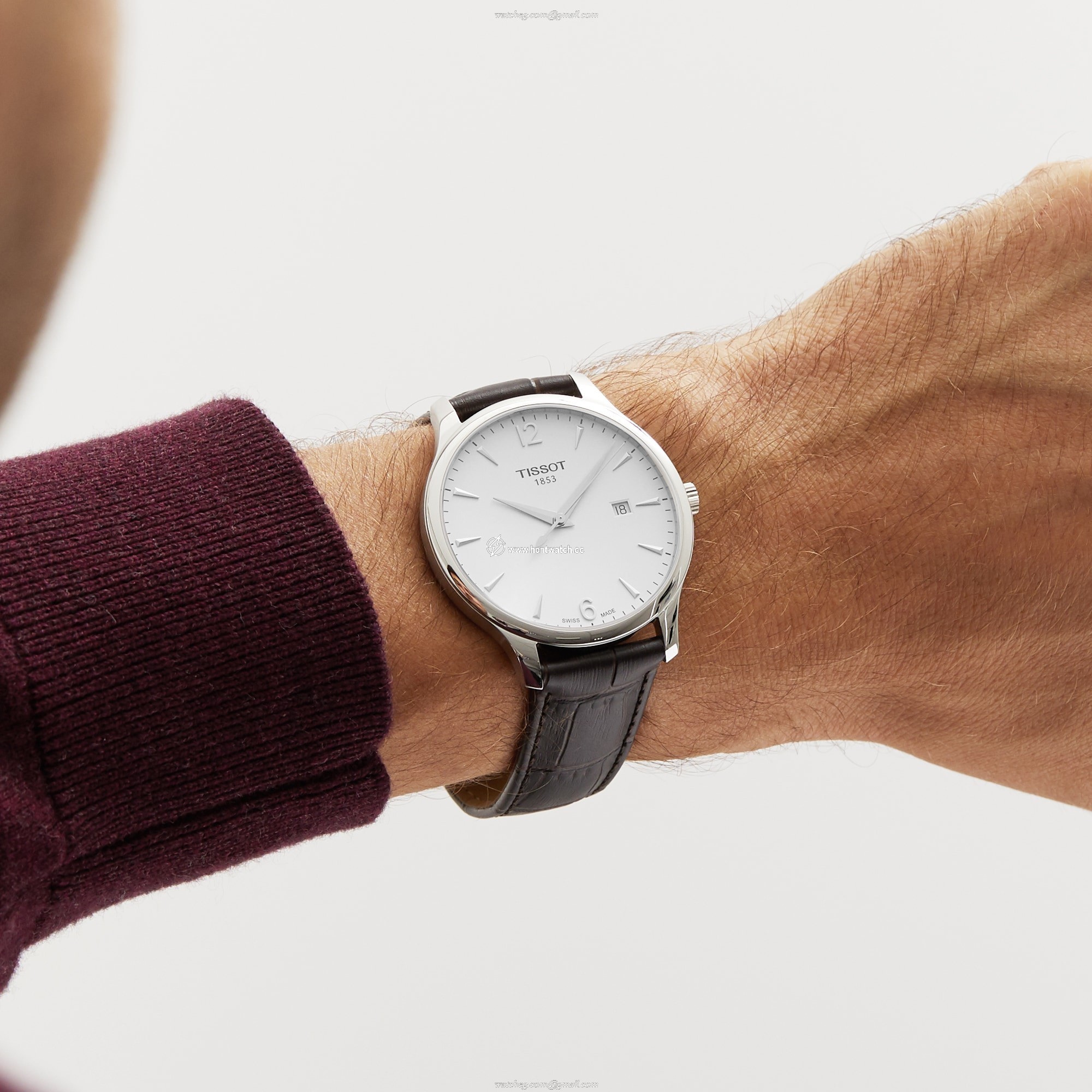 Tissot T-Classic Stainless Steel Quartz Watch - White Dial 42mm - Image 2