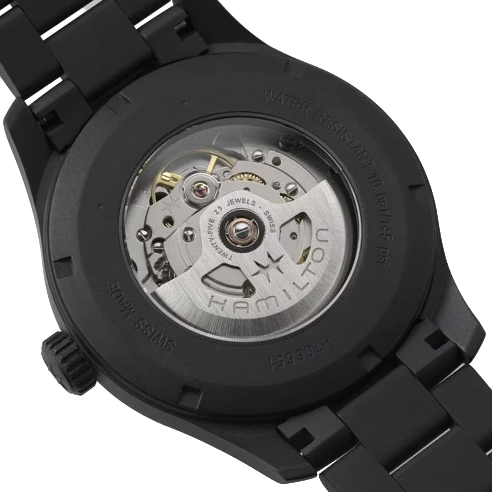 Hamilton Khaki Field Titanium Automatic - 42mm Black PVD Watch | H70665130 - Image 4